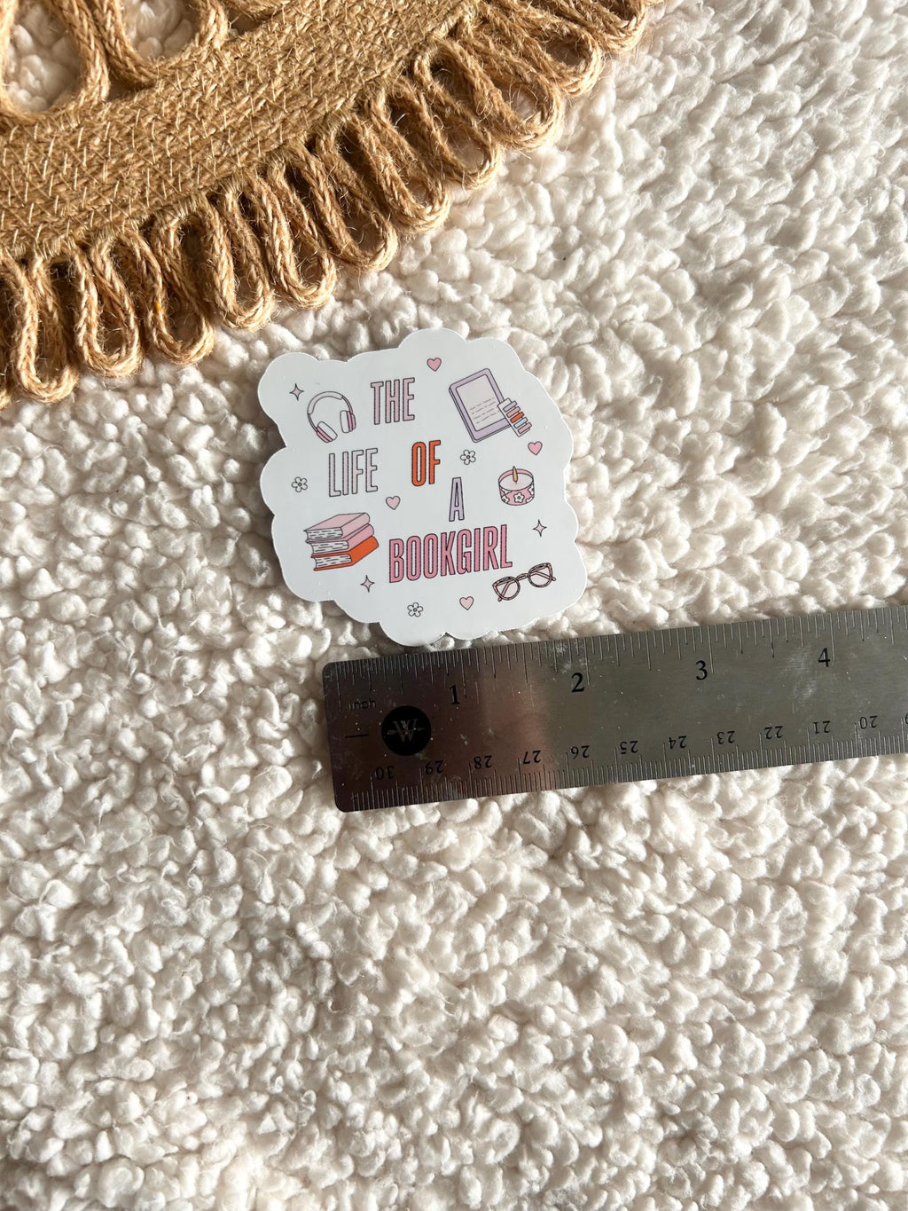 the life of a book girl sticker