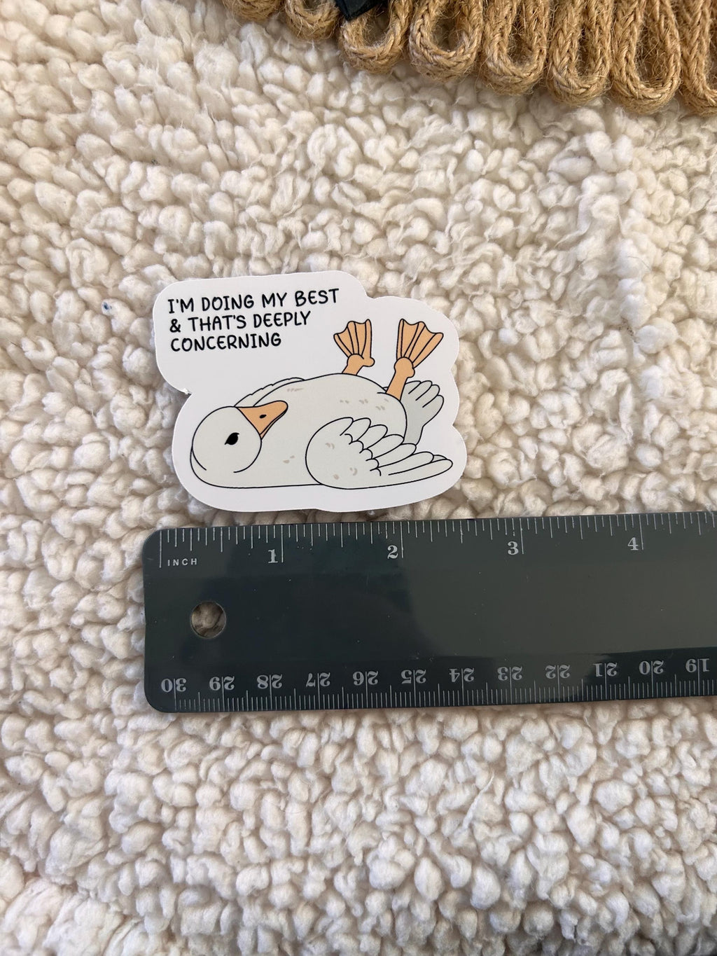 I'm doing my best & that's concerning sticker