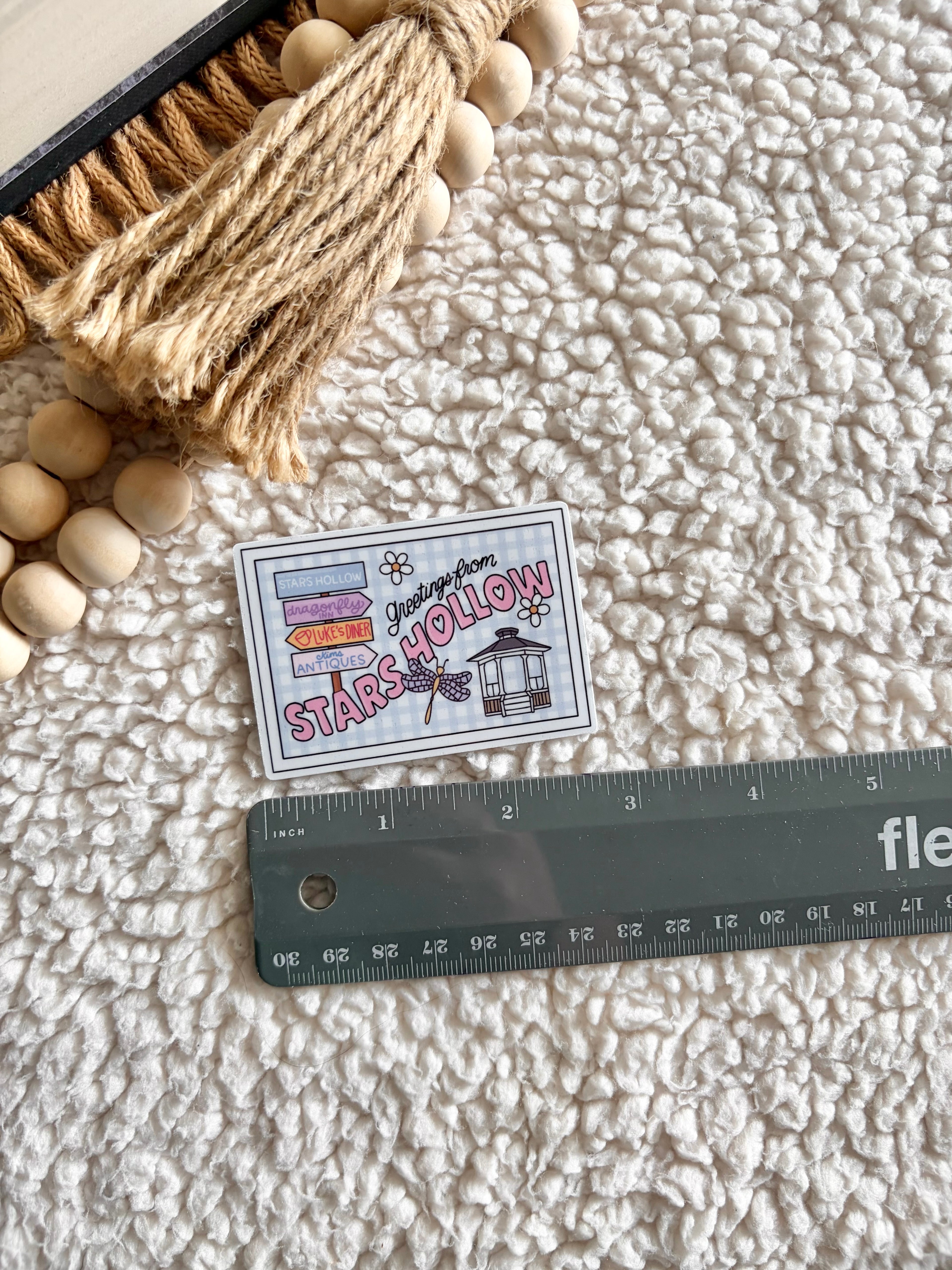 stars hollow postcard sticker
