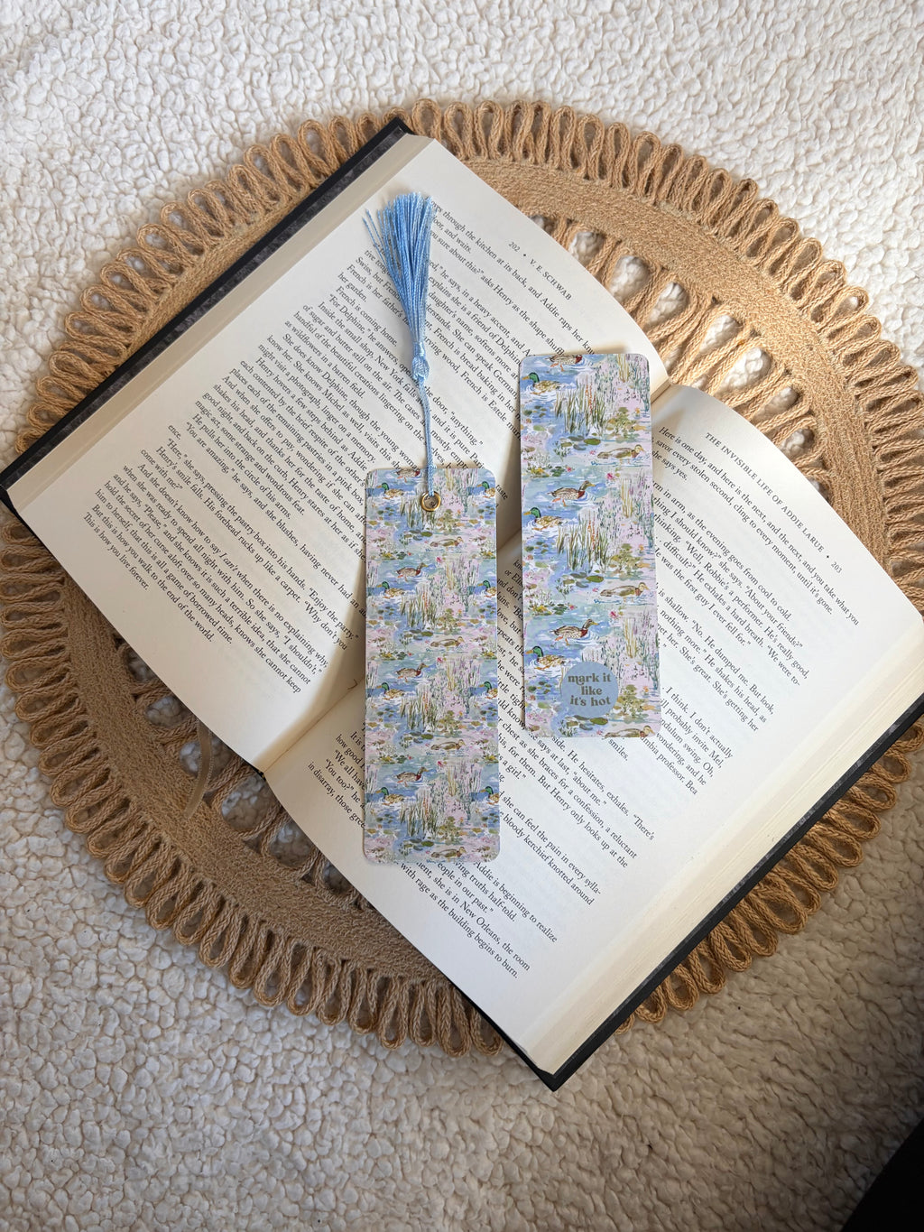 ducks at the pond bookmark
