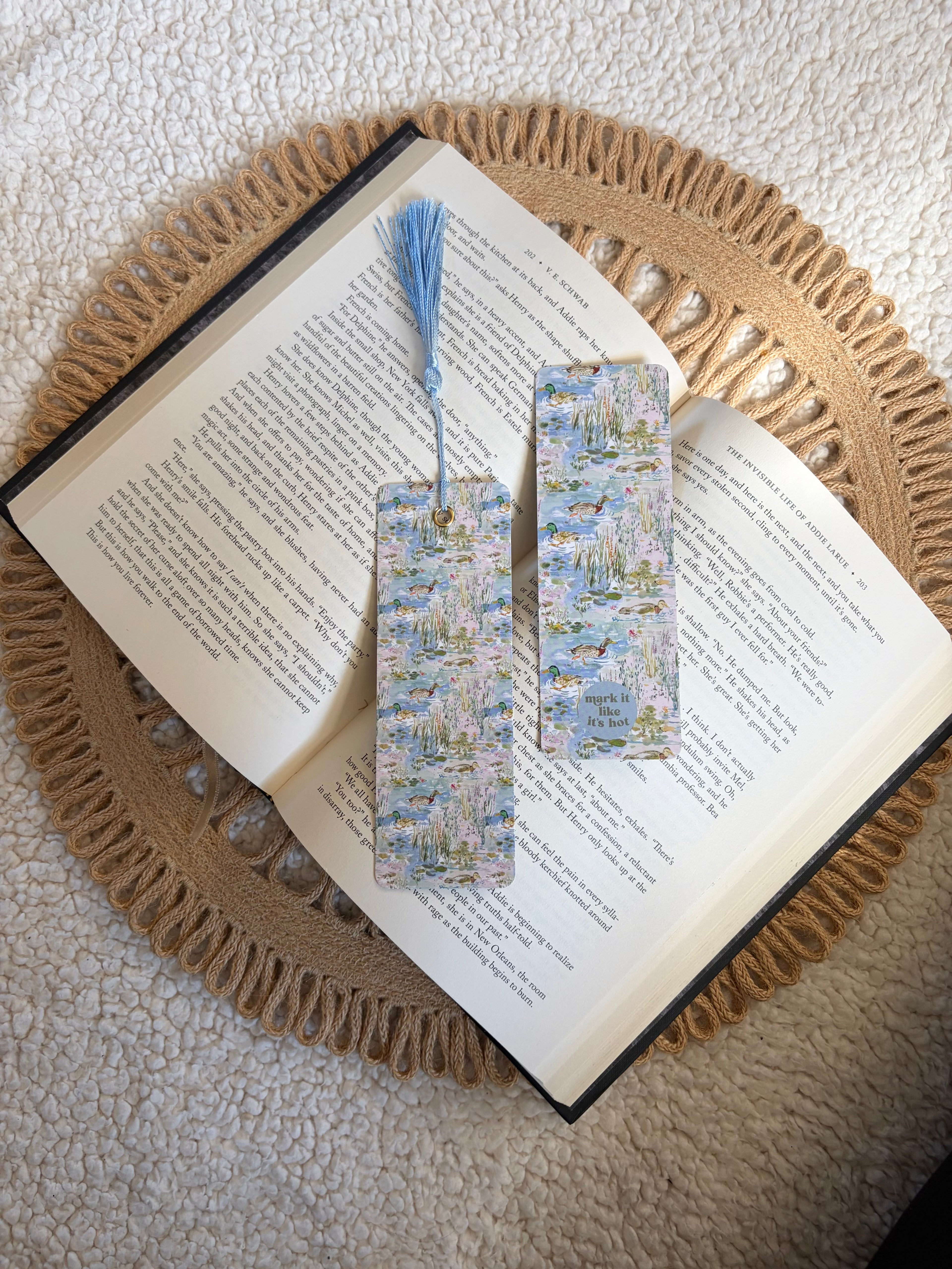 ducks at the pond bookmark