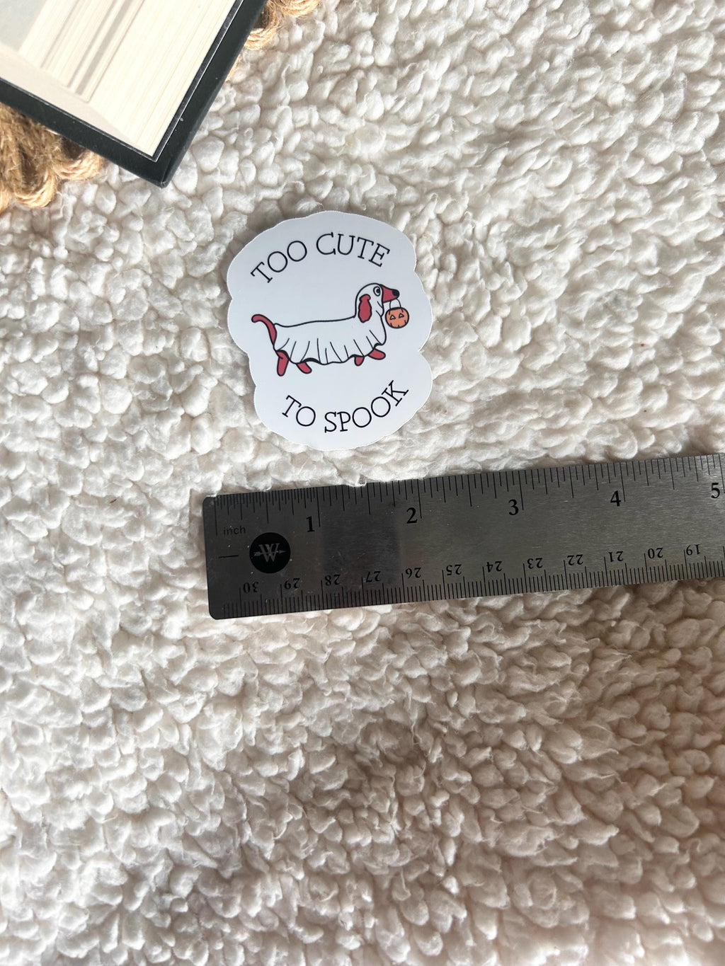 too cute to spook stickers