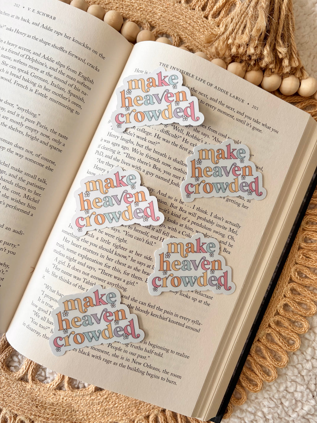 make heaven crowded sticker