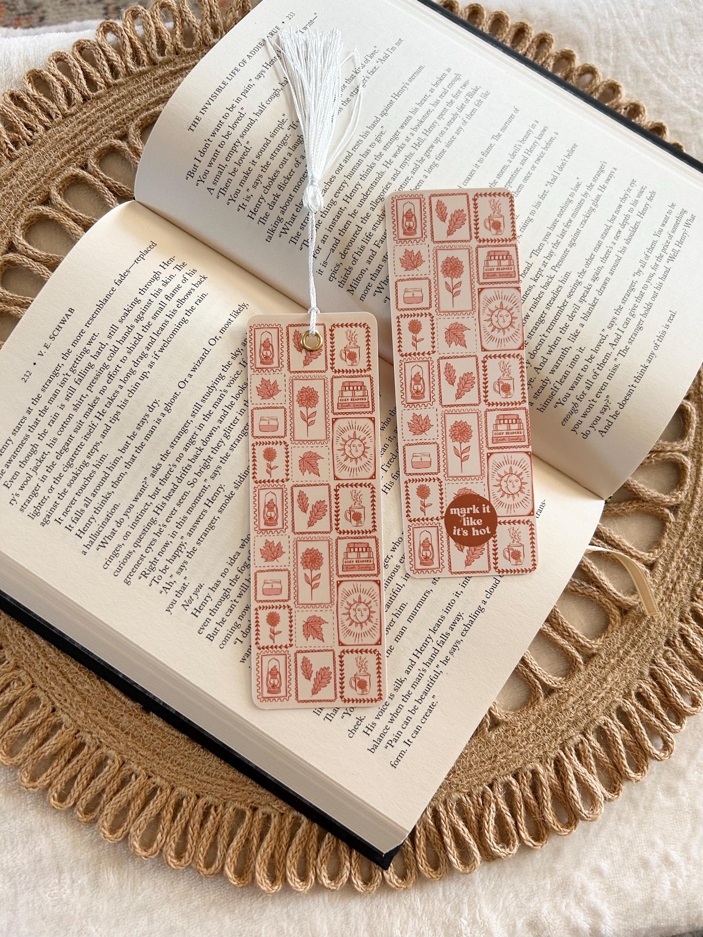 boho autumn bookmark
