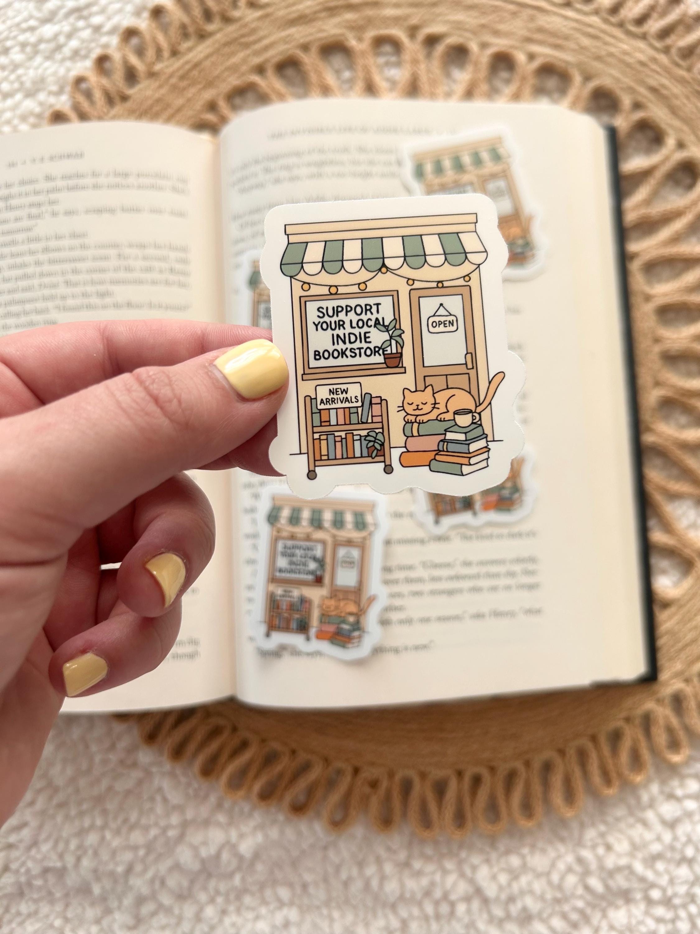 support your local bookstore sticker