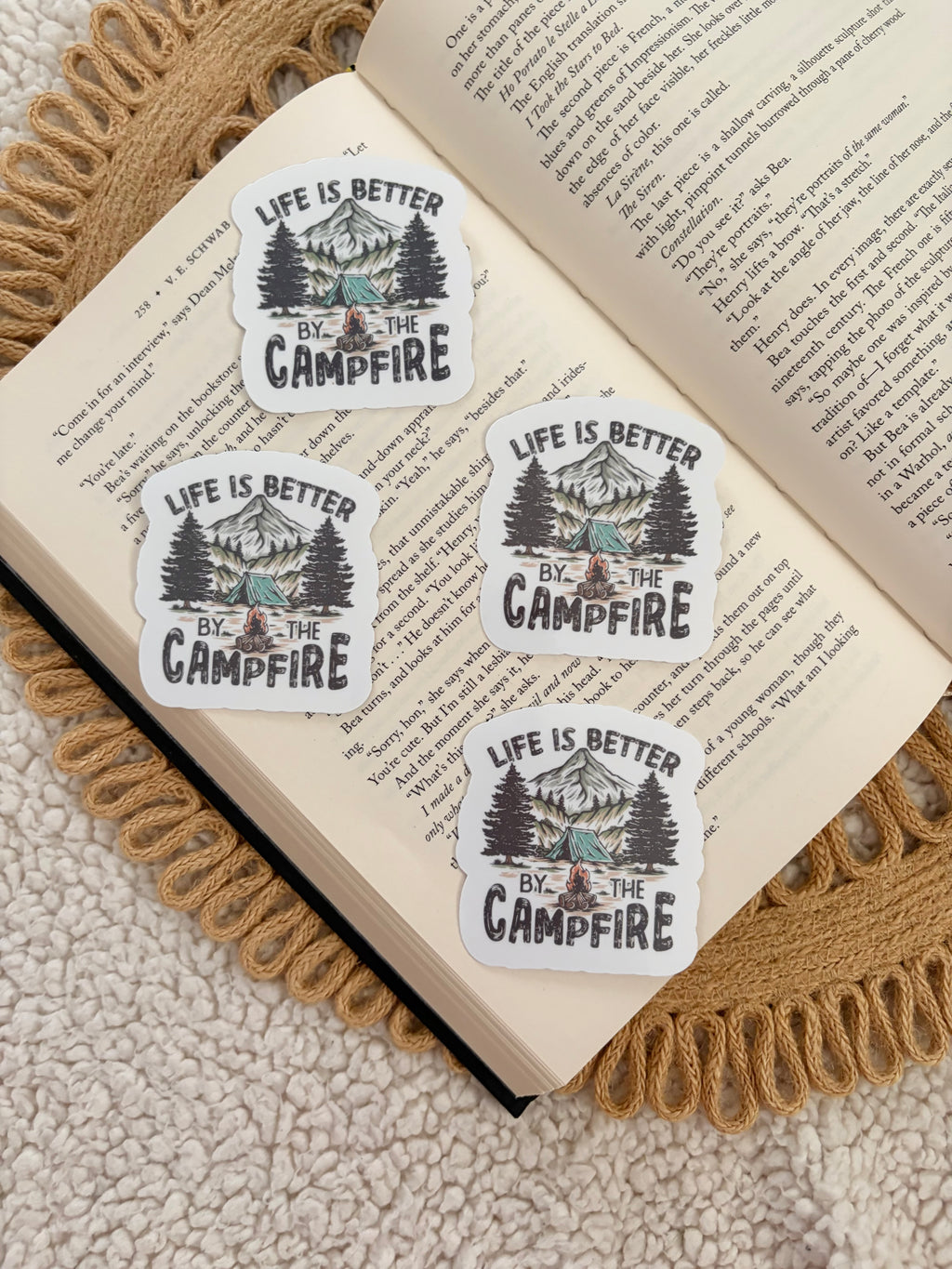life is better by the campfire sticker