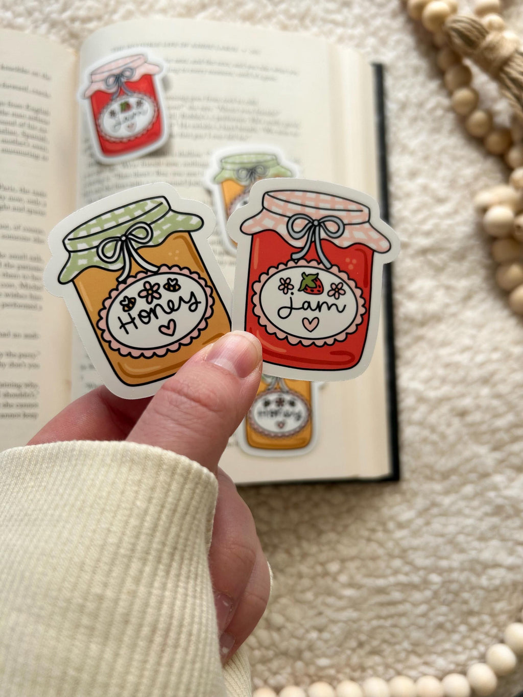 honey and jam jar sticker