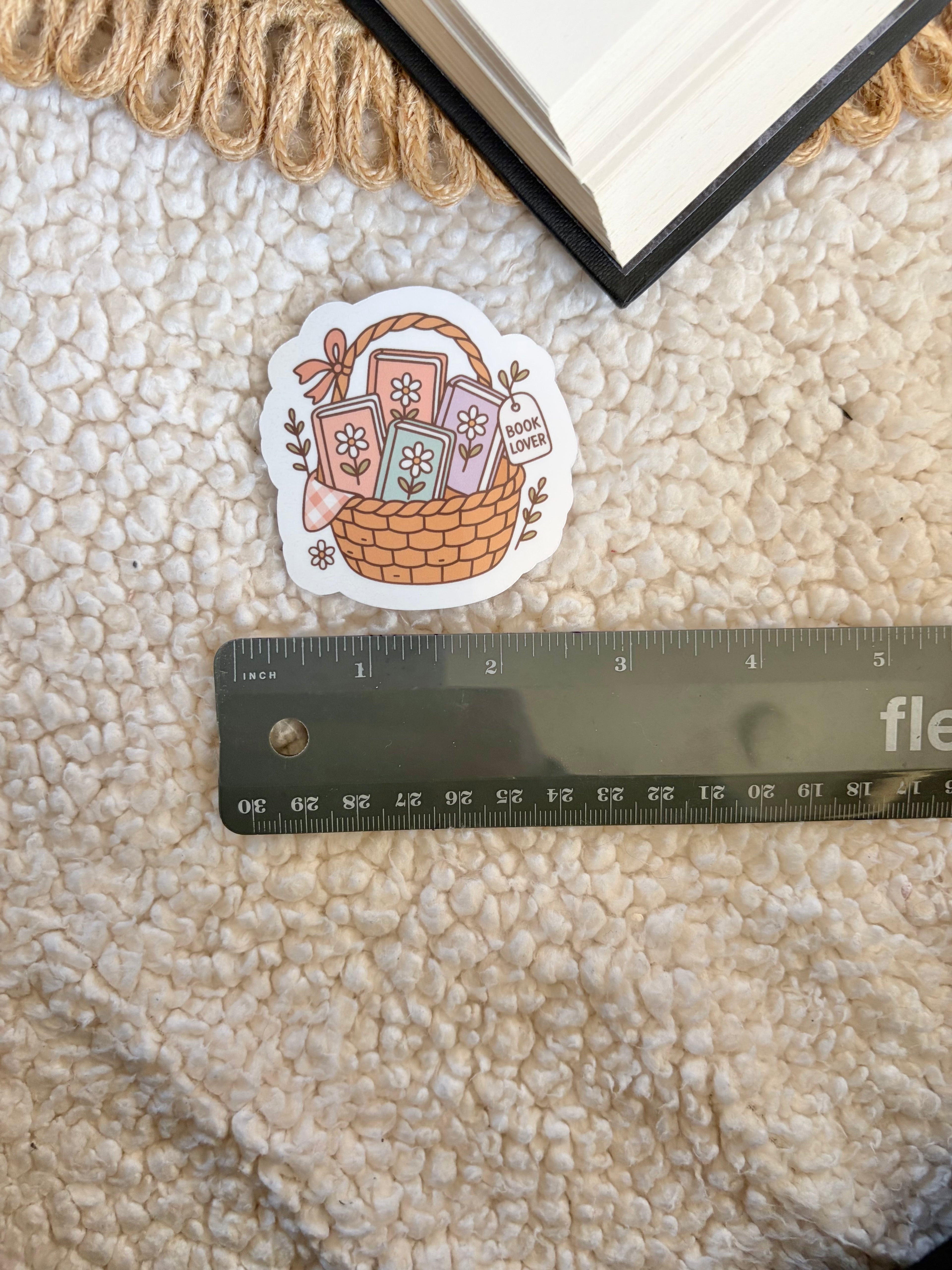 Easter book basket sticker