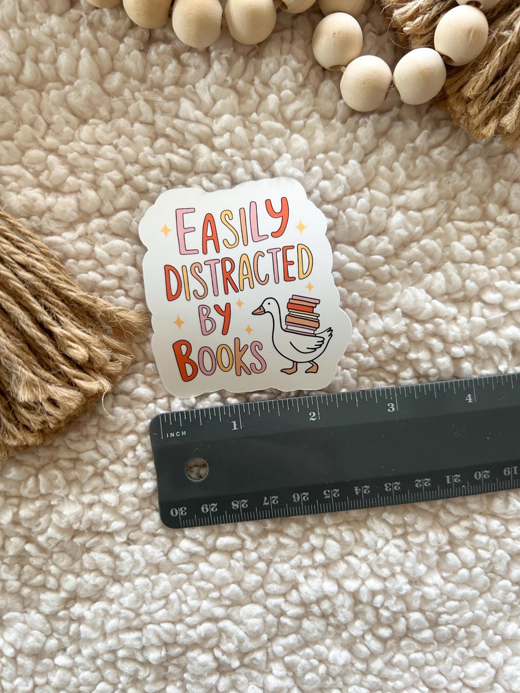 easily distracted by books sticker
