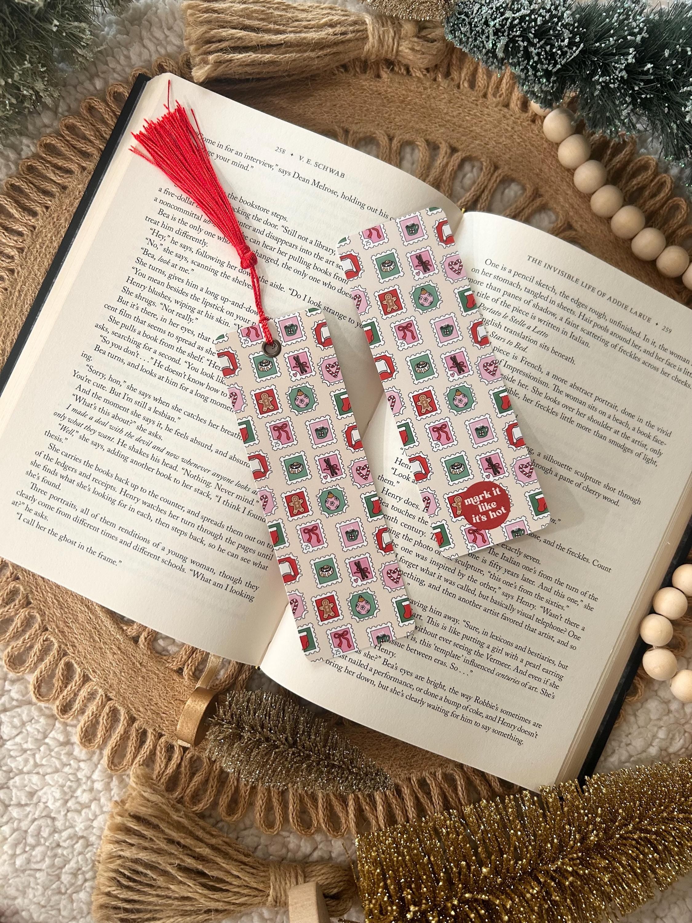 christmas stamps bookmark