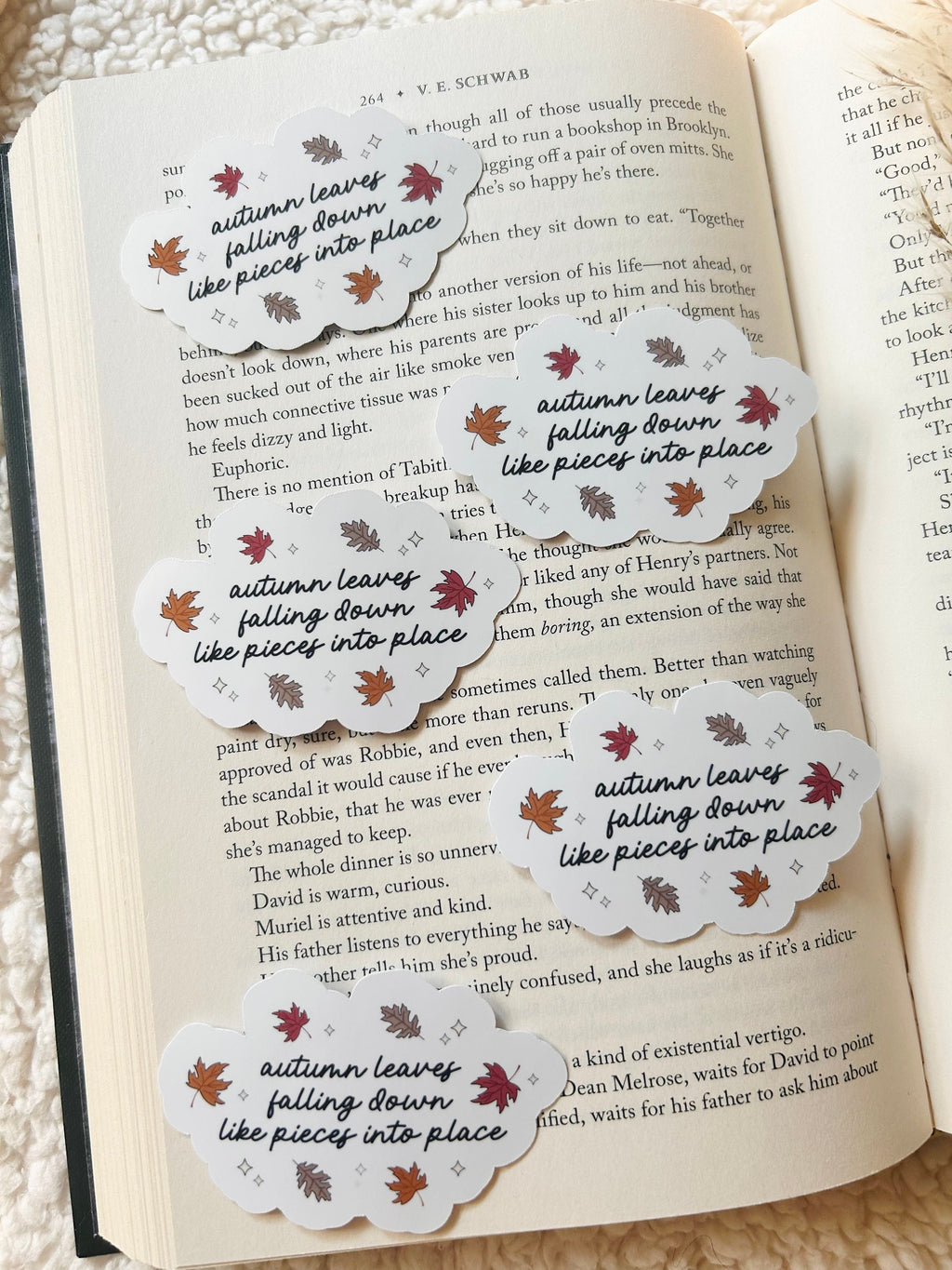 autumn leaves falling sticker