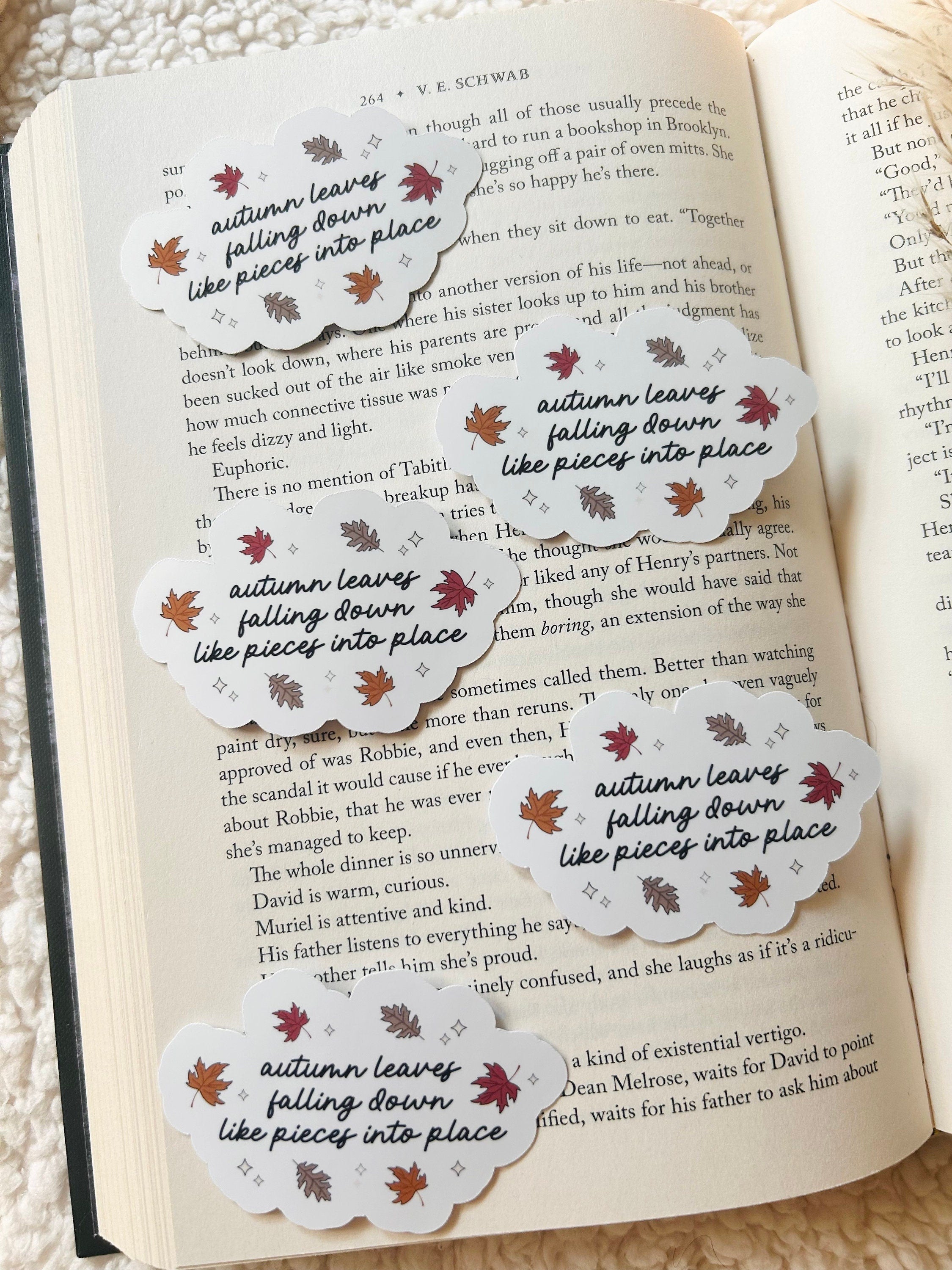 autumn leaves falling sticker