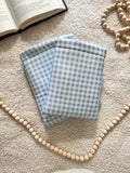 blue gingham book & kindle sleeve