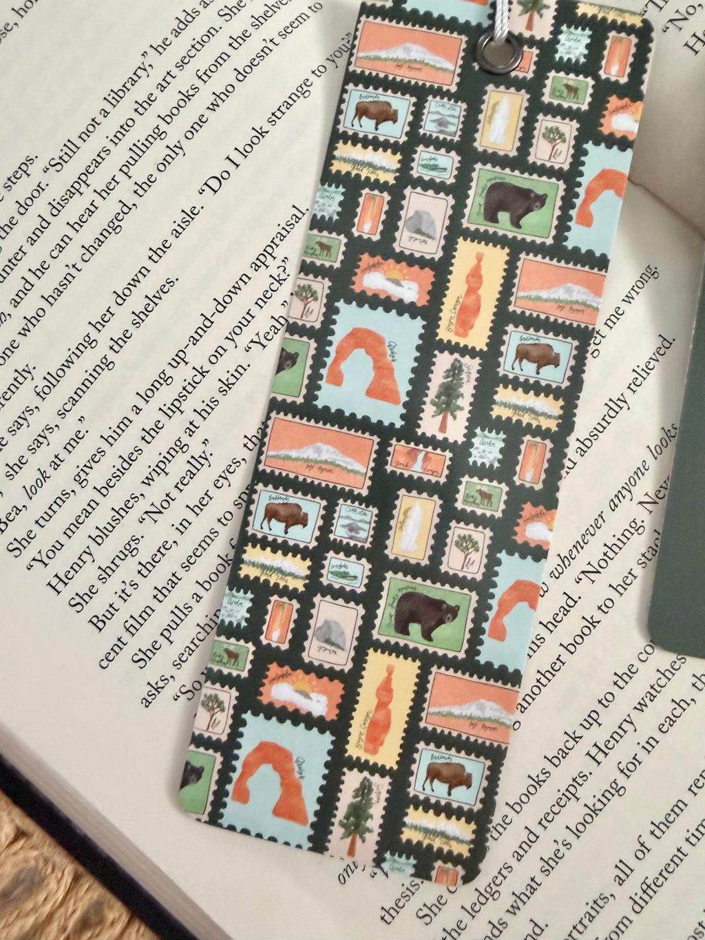 national park stamps bookmark