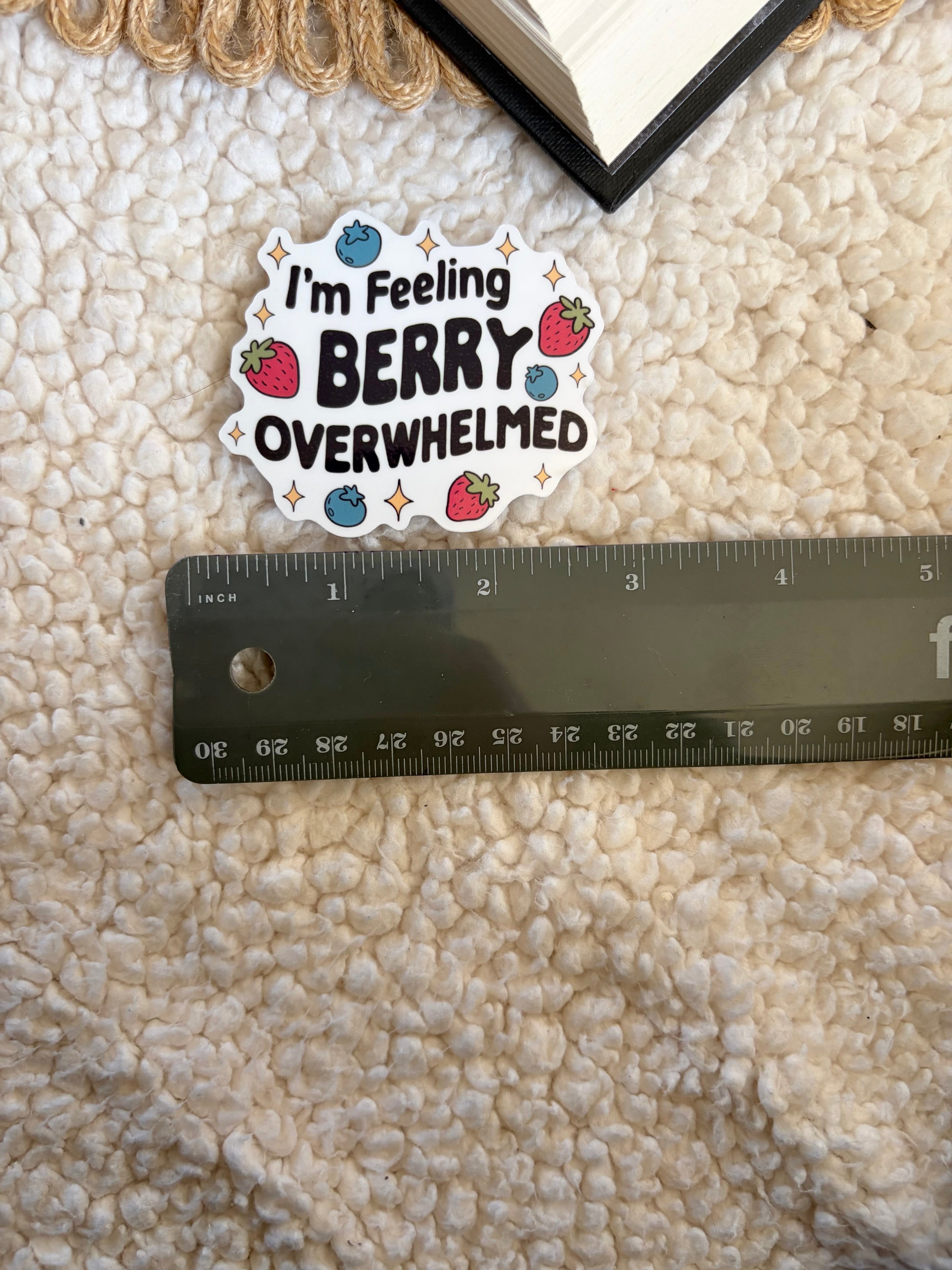 feeling berry overwhelmed sticker