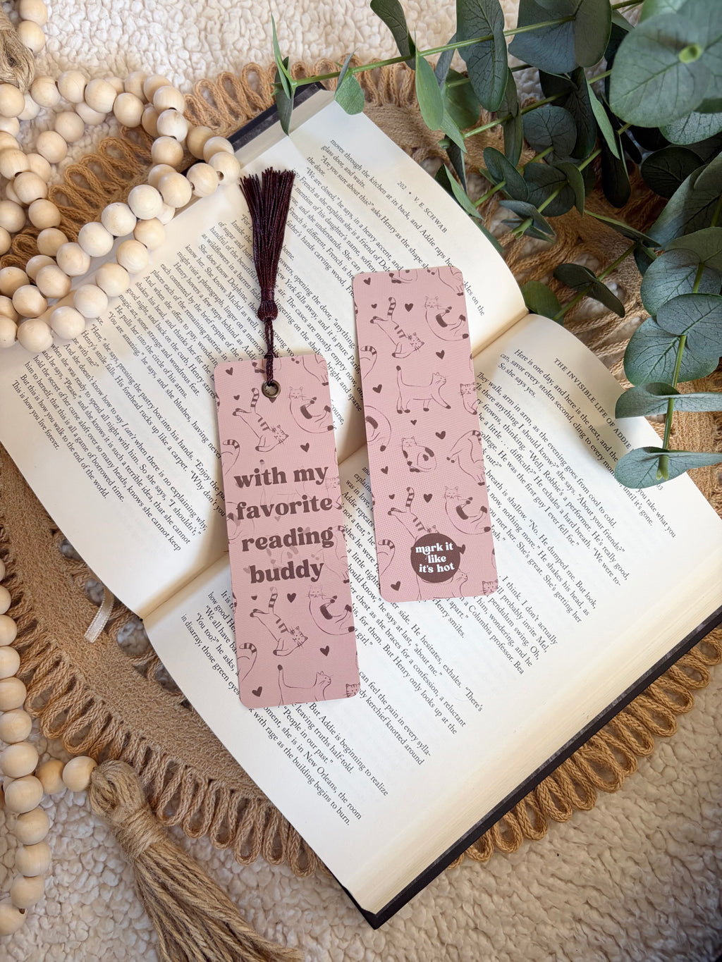 with my favorite reading buddy bookmark