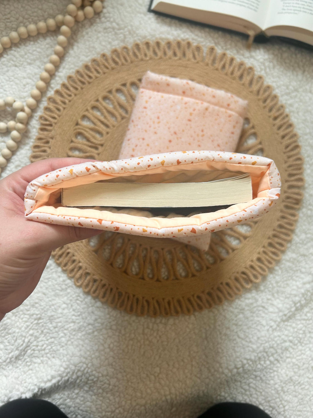 orange terrazzo book & kindle sleeve