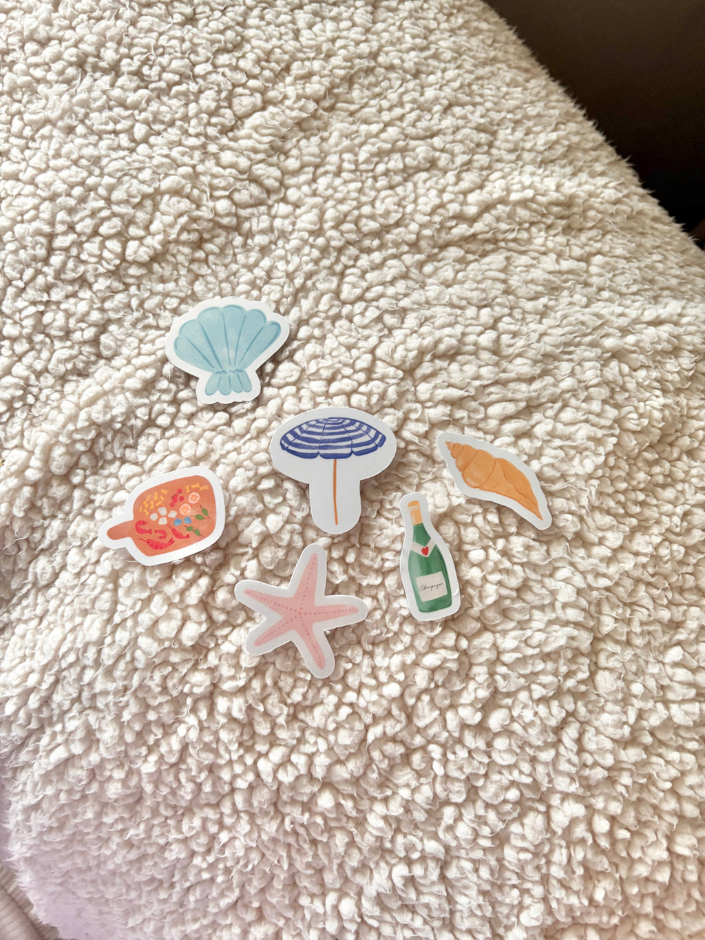 6 mini summer sticker pack