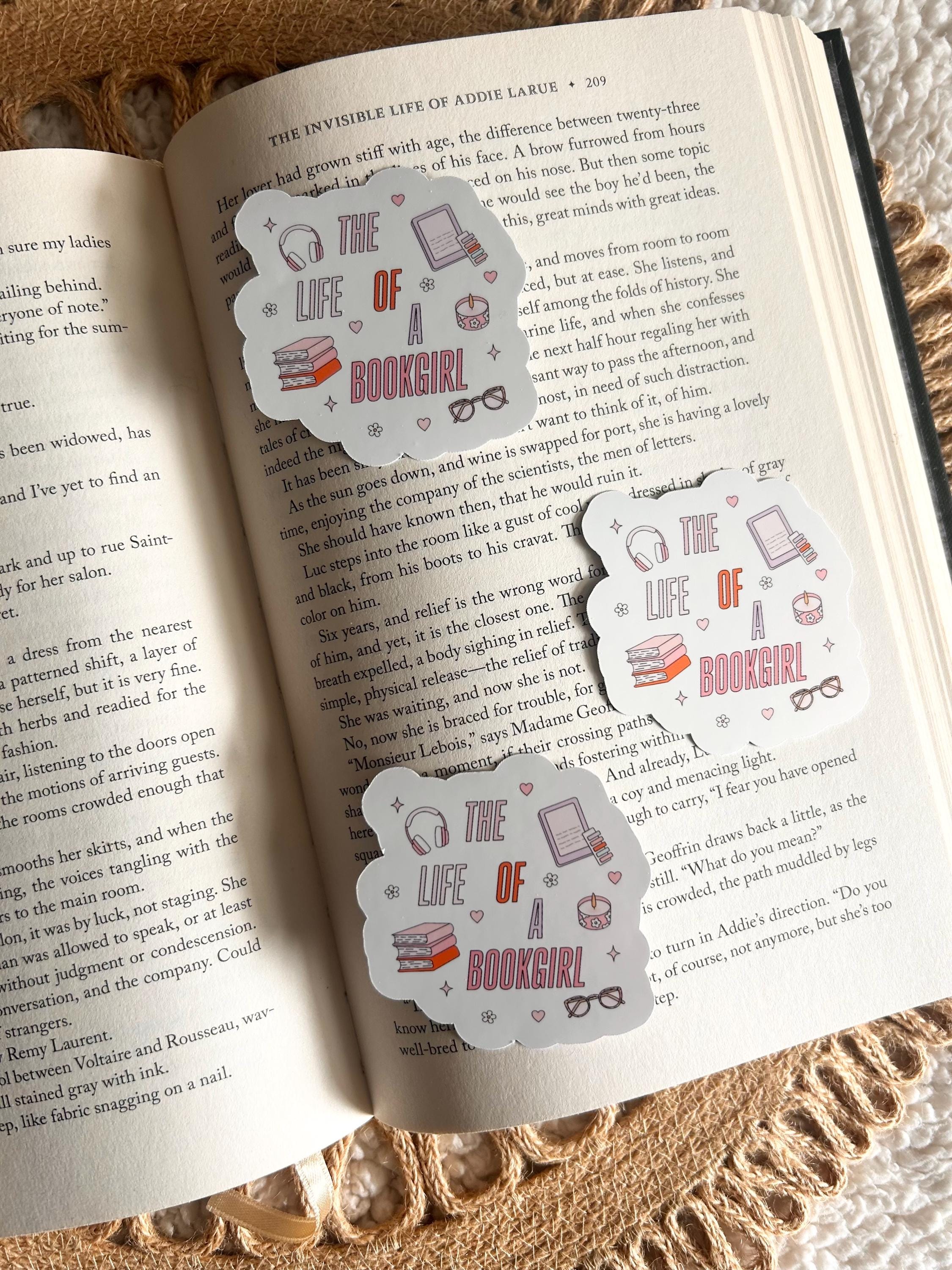 the life of a book girl sticker