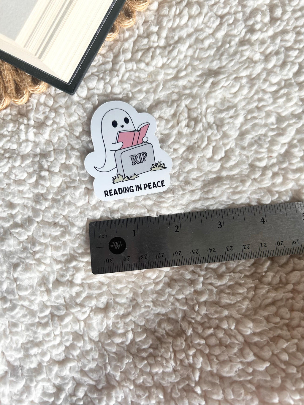 reading in peace sticker