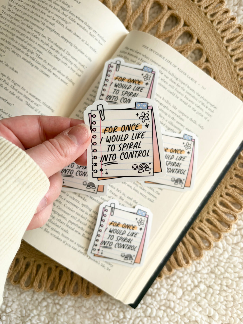 spiral into control sticker