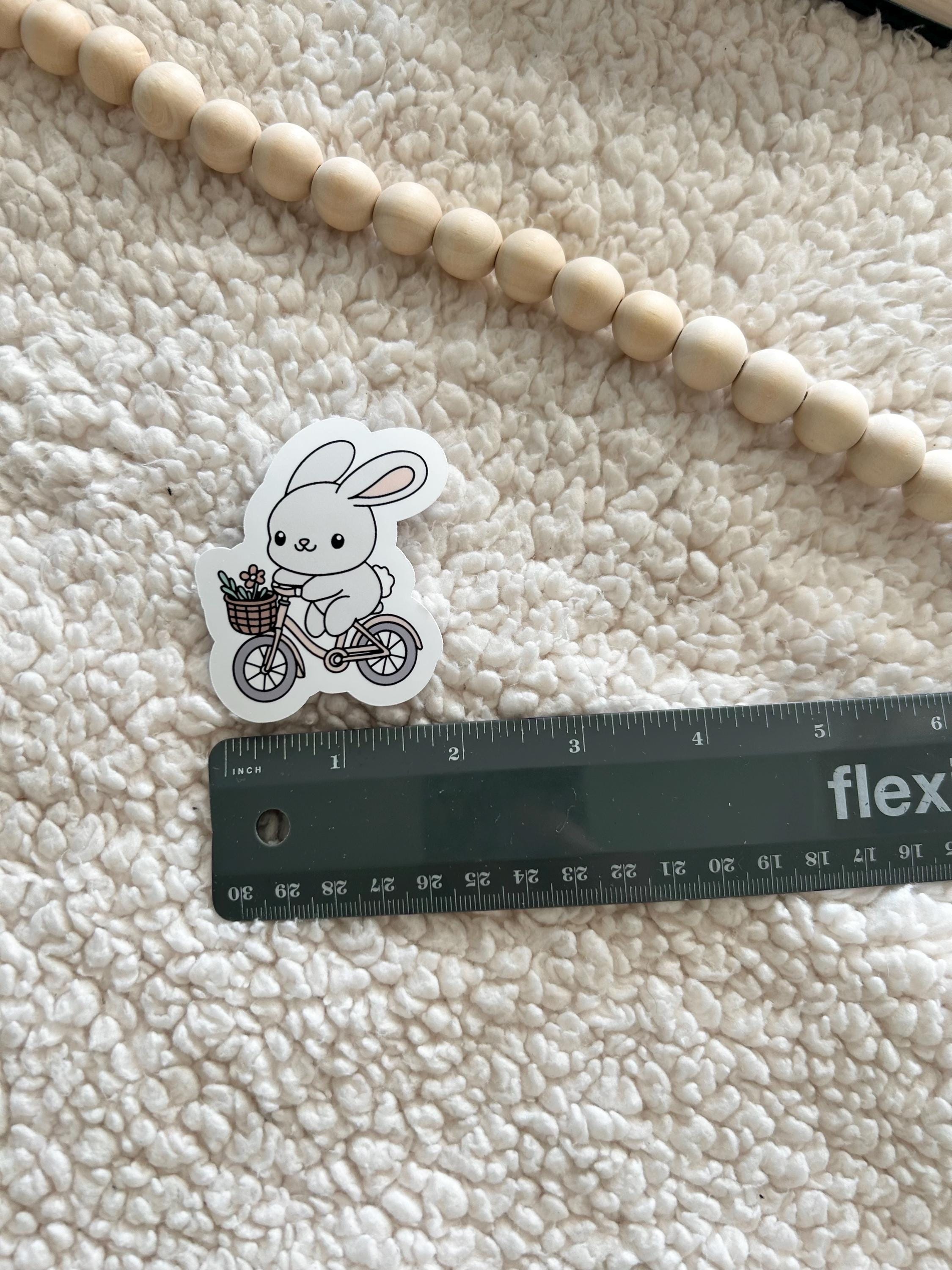 bunny bike ride sticker