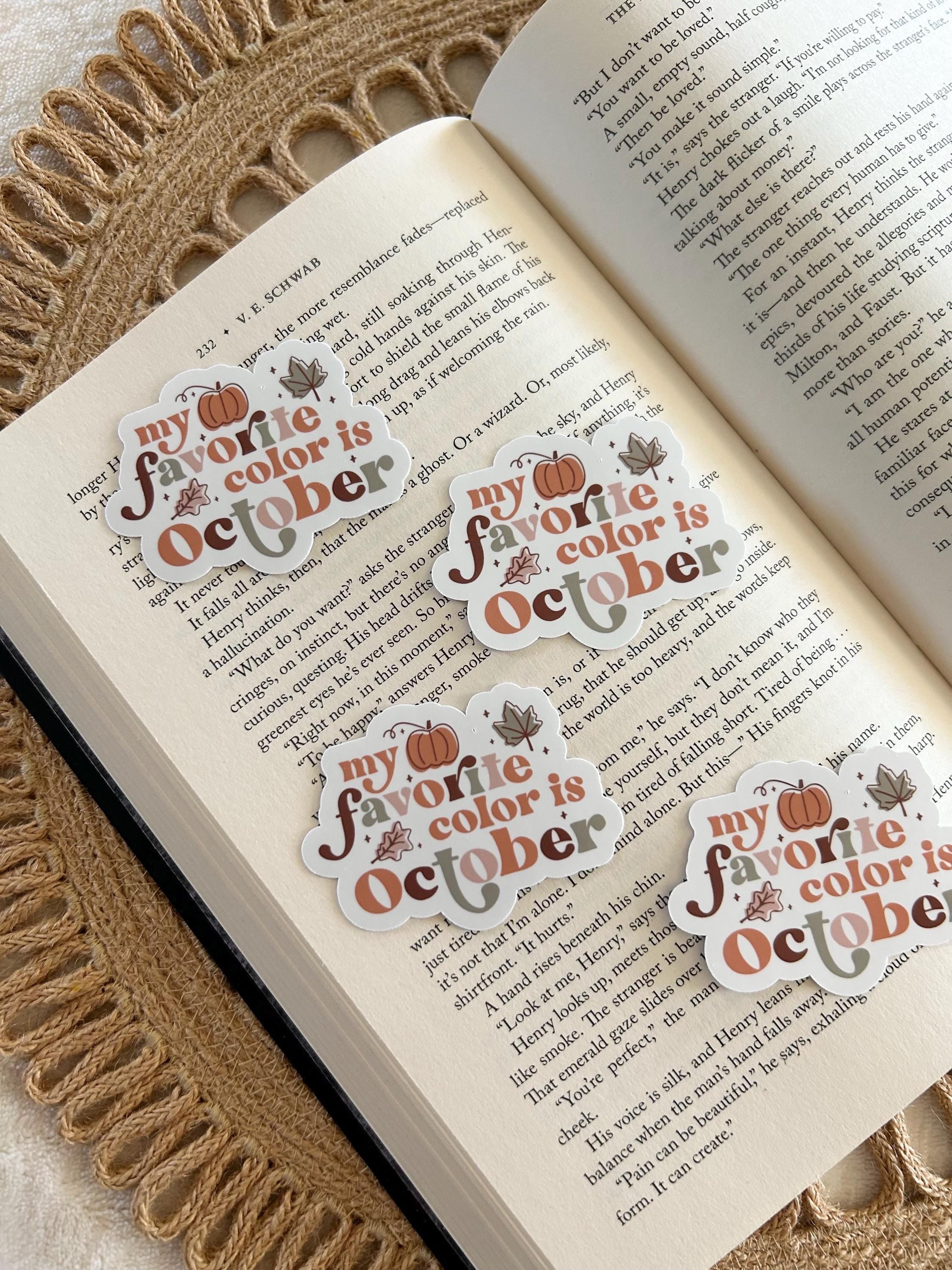 my favorite color is october sticker