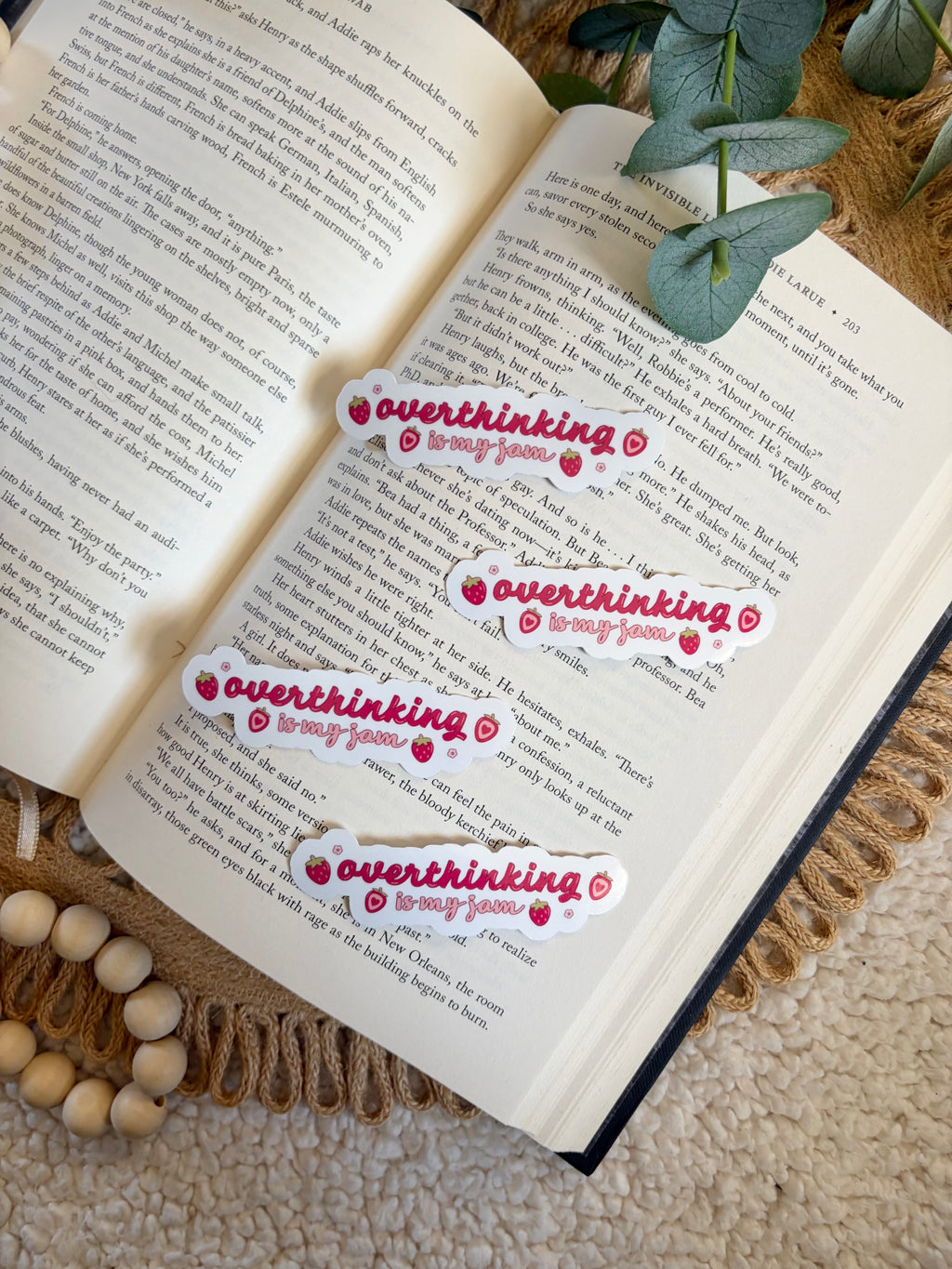 overthinking is my jam sticker