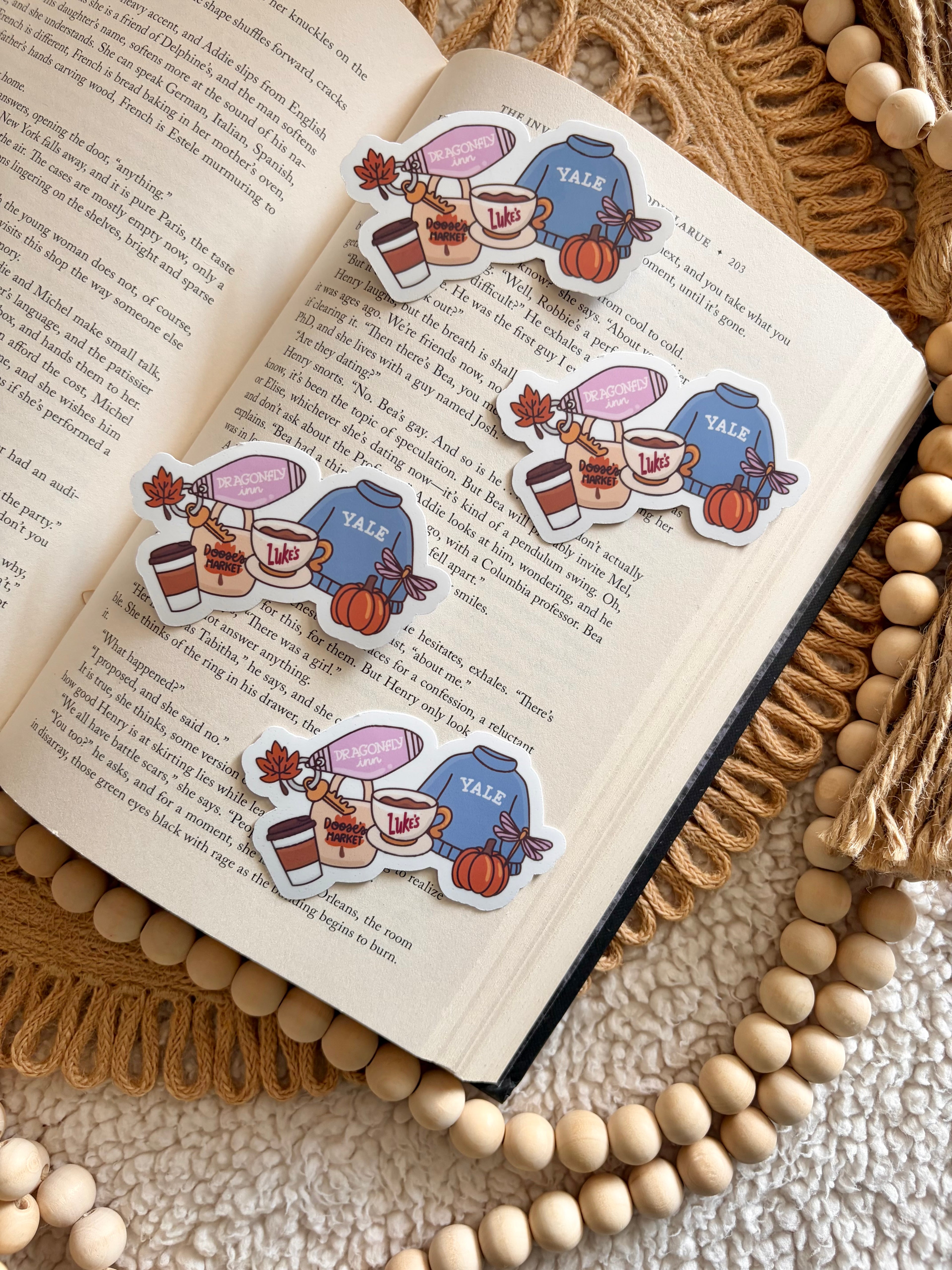 cozy fall show sticker