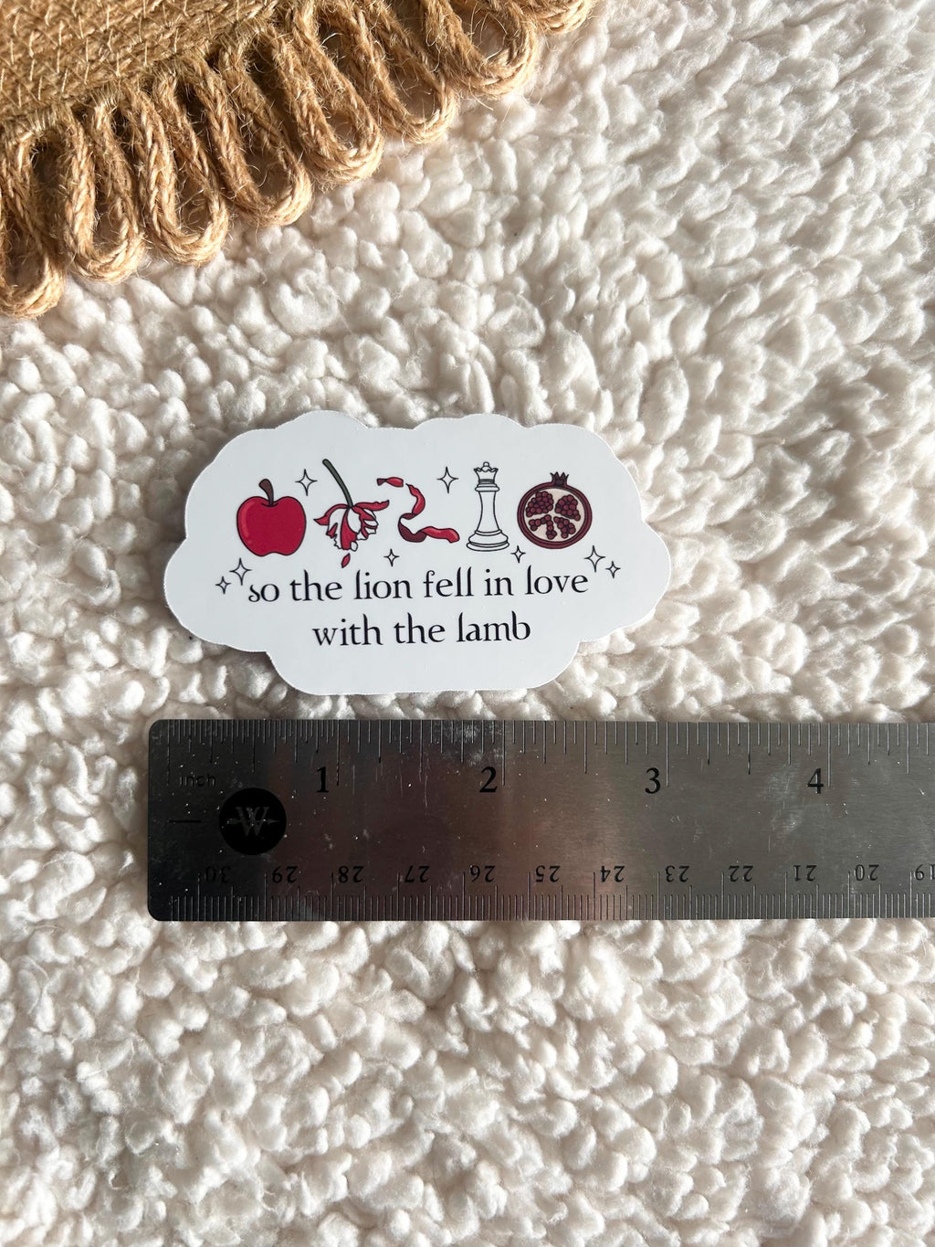 lion fell in love with the lamb sticker