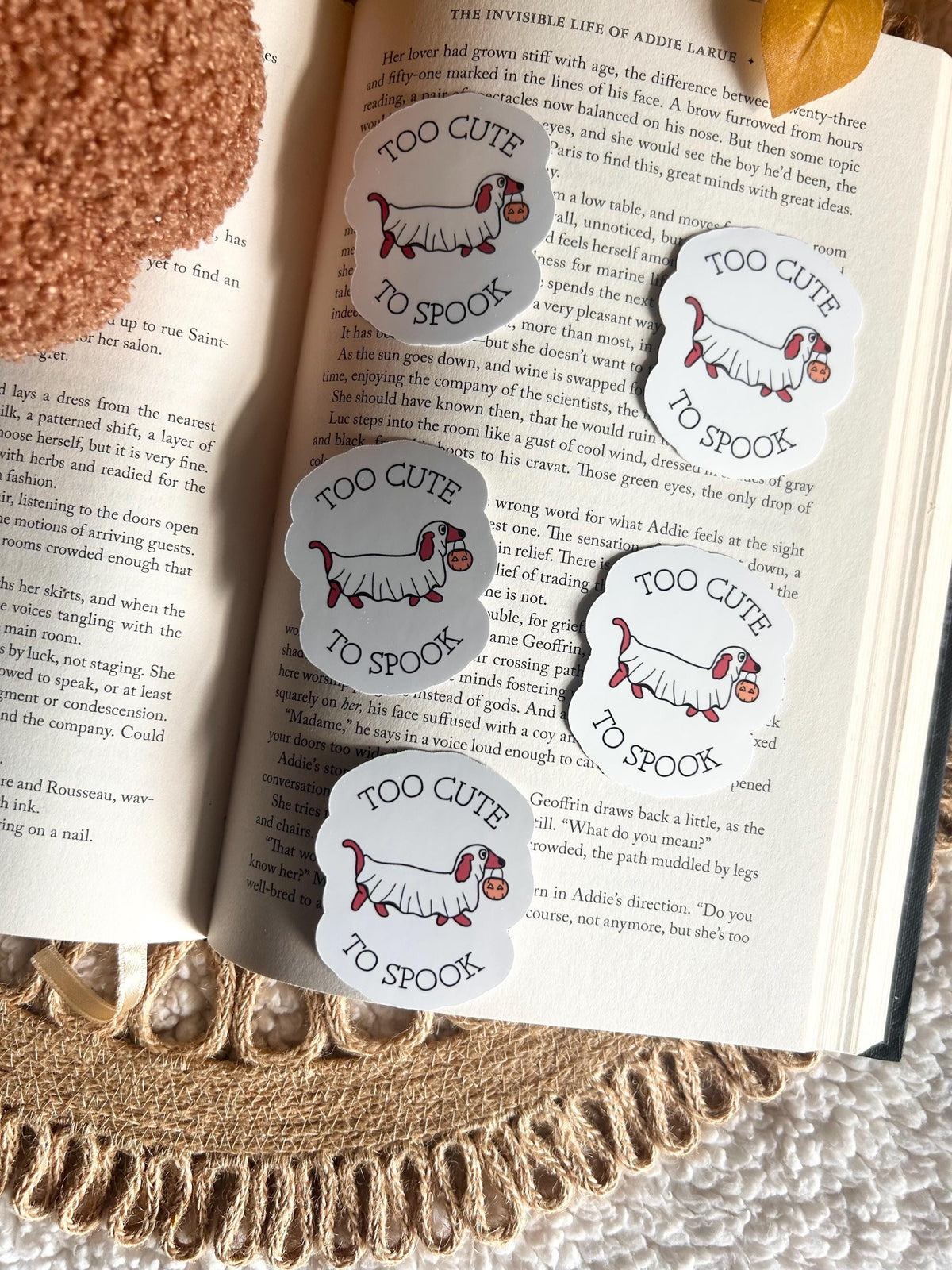 too cute to spook stickers