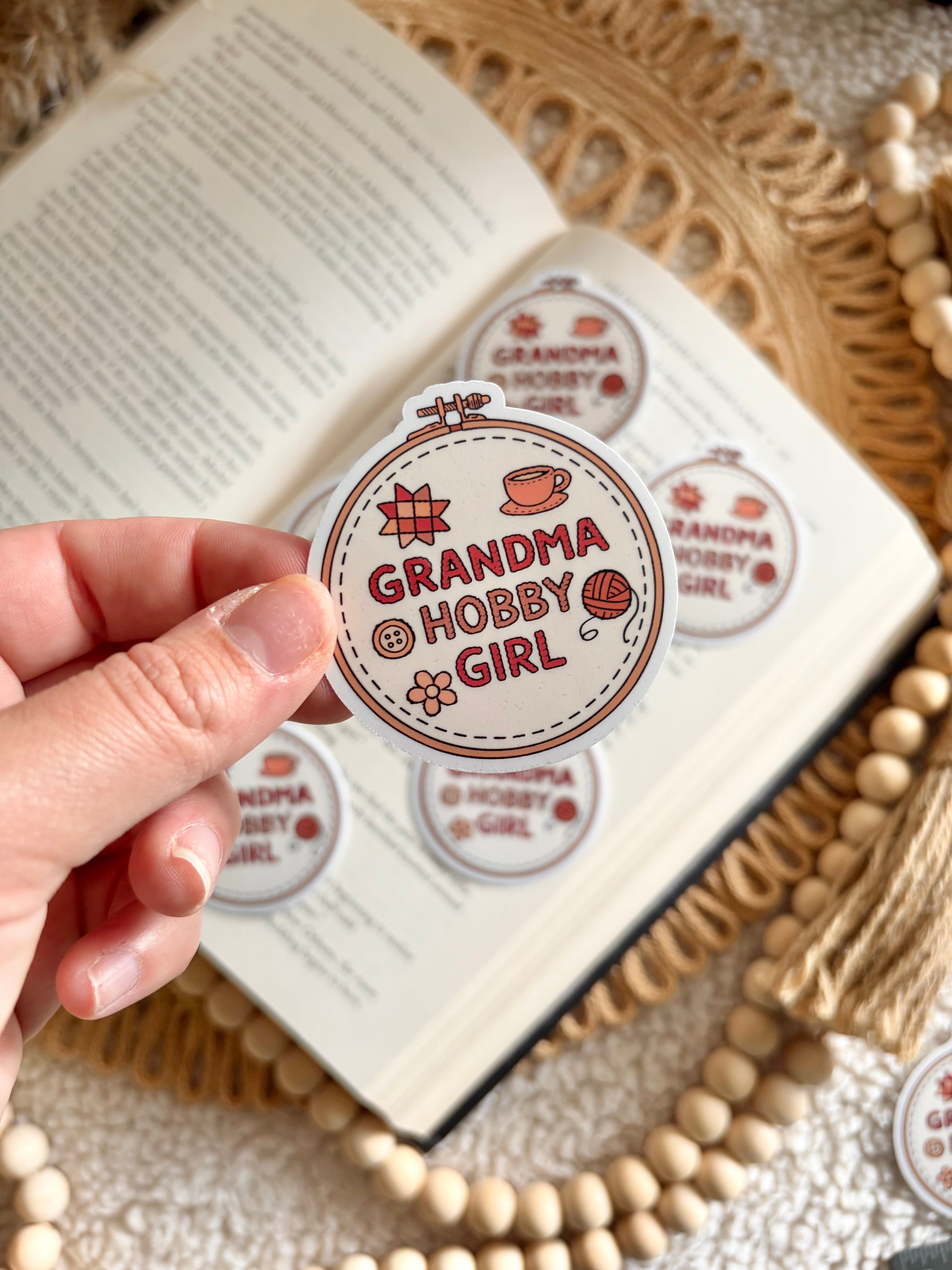 grandma hobby girl sticker