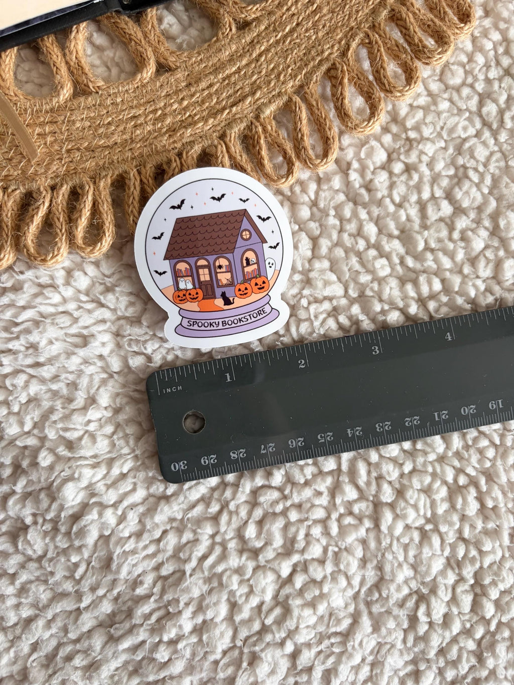 halloween bookshop sticker