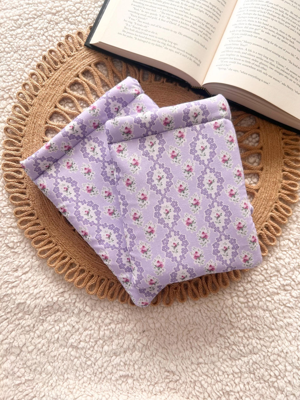 lavender lace book & kindle  sleeve