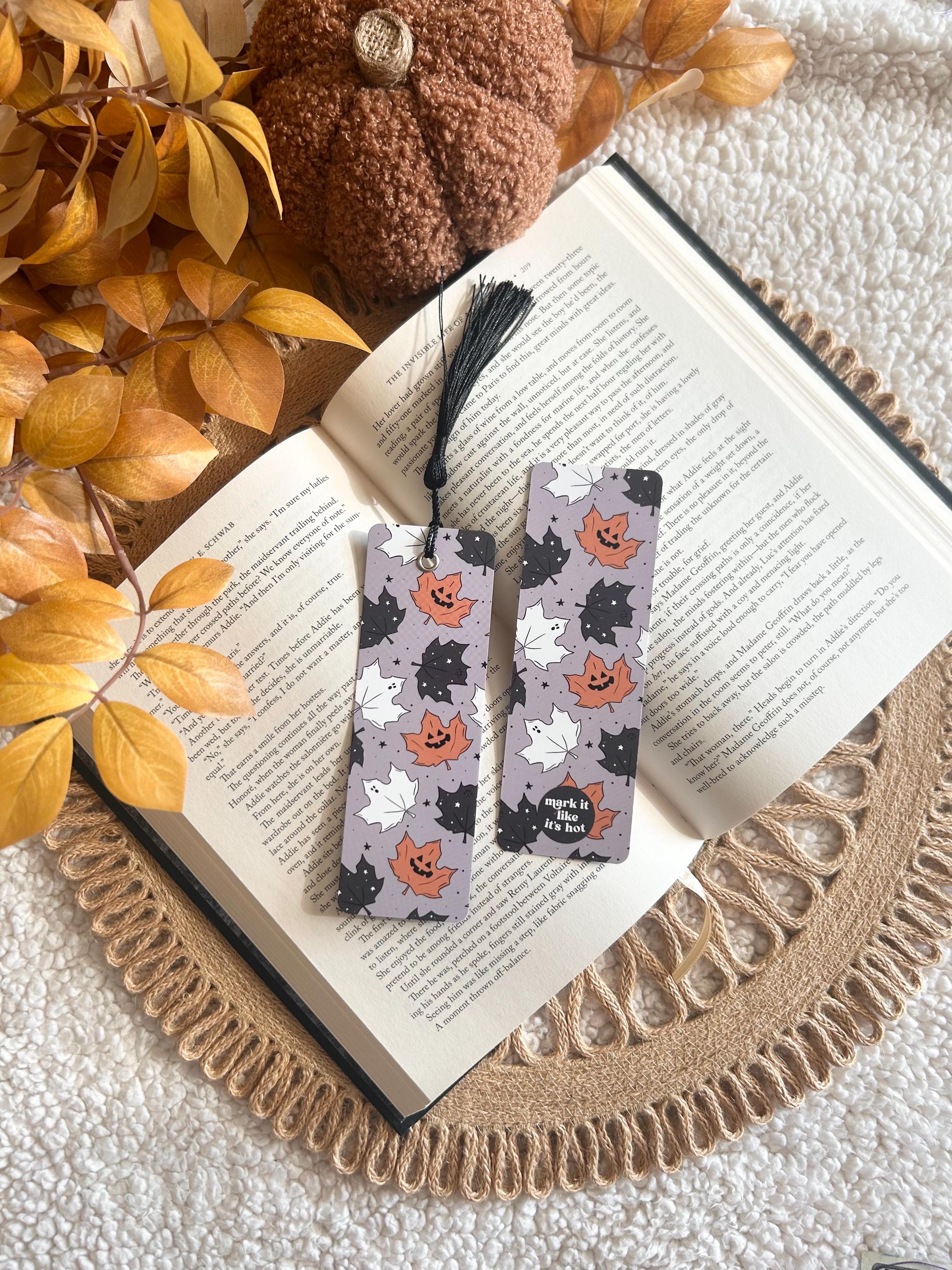 spooky leaves bookmark