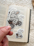 bunny bike ride sticker