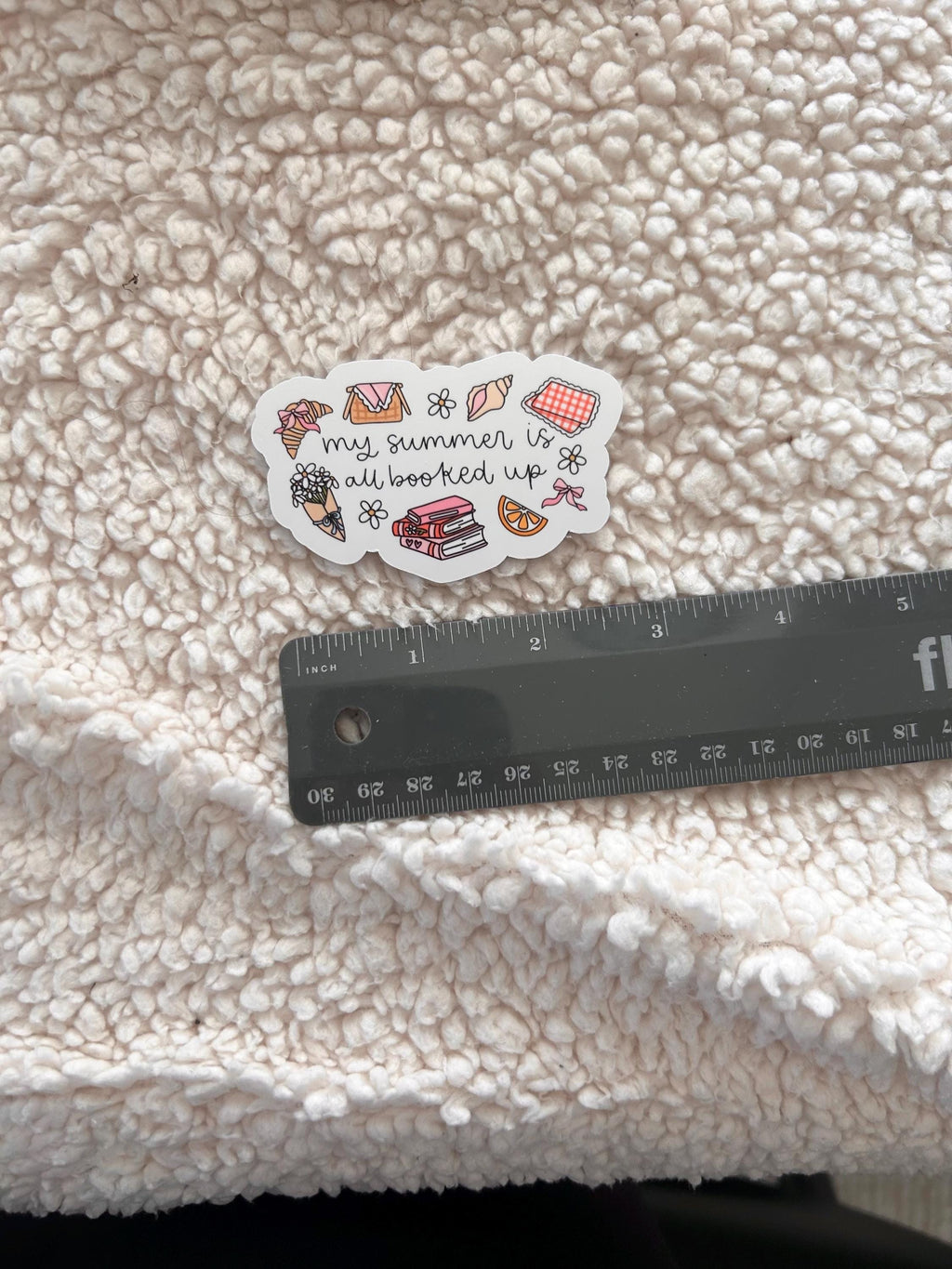 my summer is booked up sticker