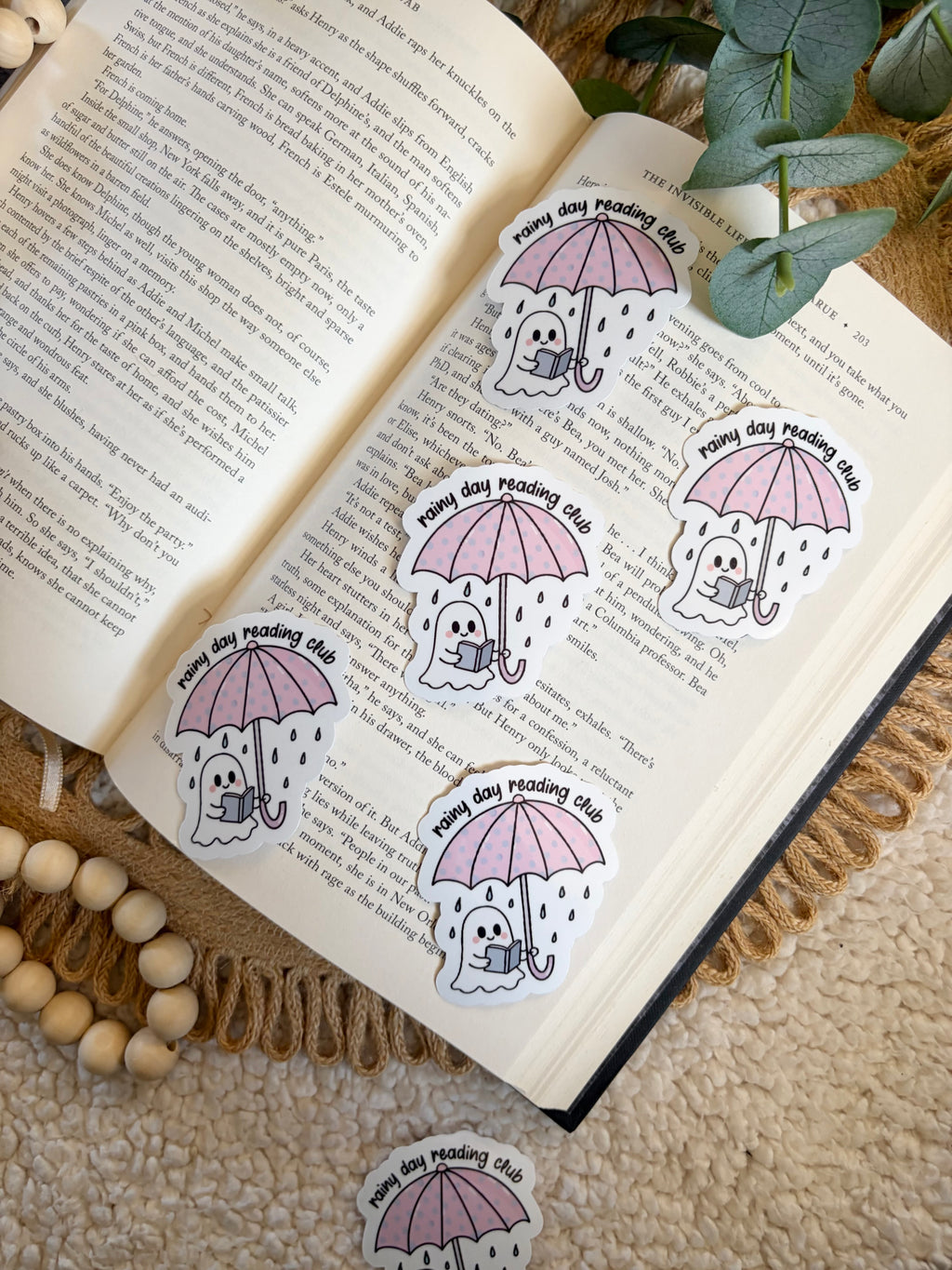 rainy day reading club sticker