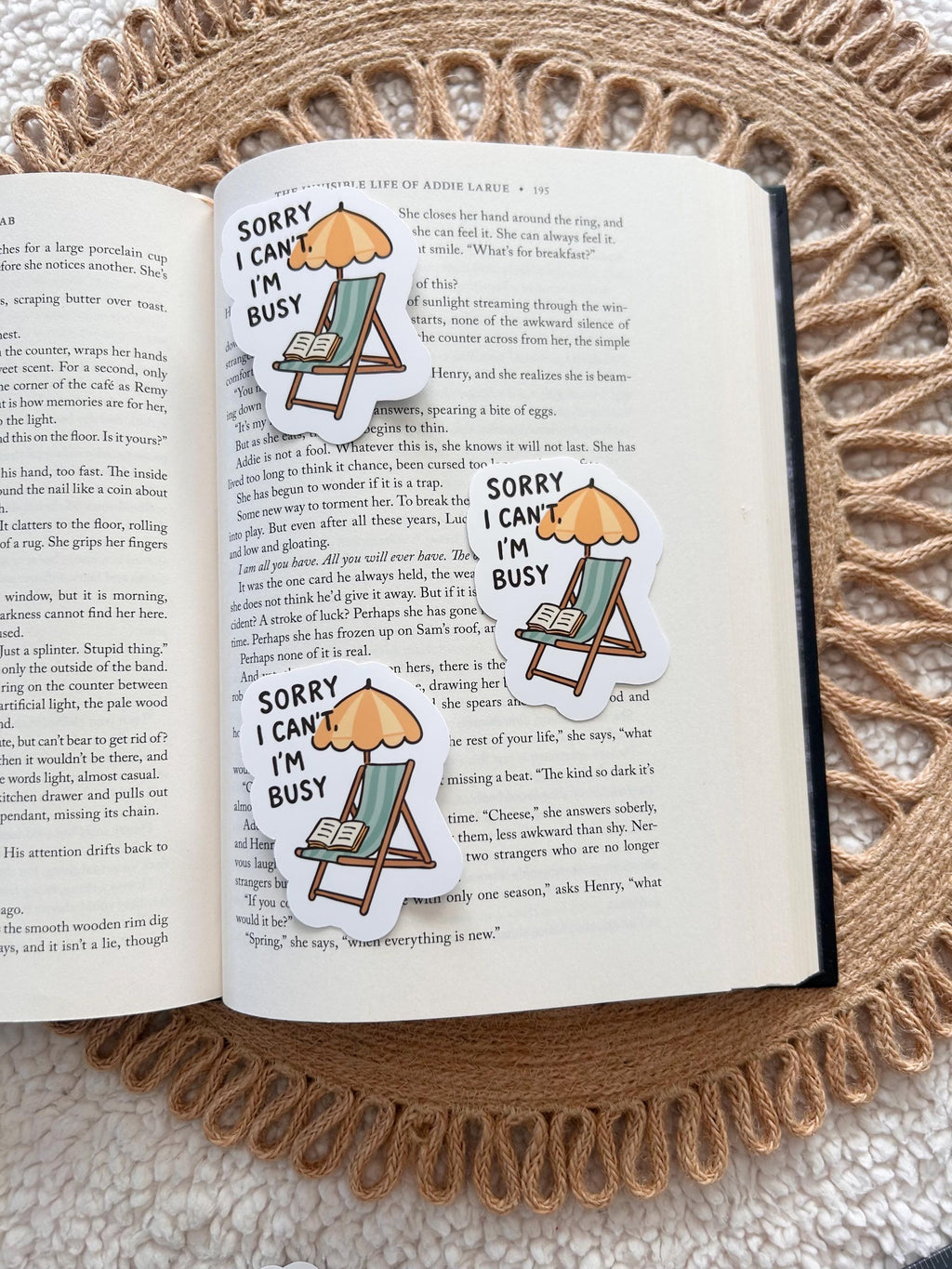 busy reading this summer sticker
