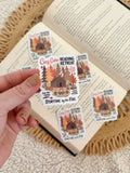cozy cabin reading retreat sticker