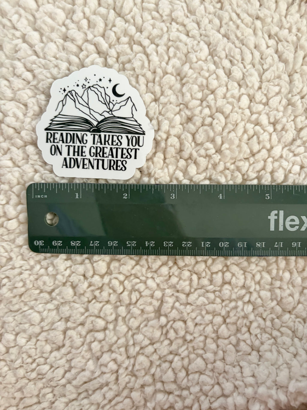 reading takes you on adventures sticker