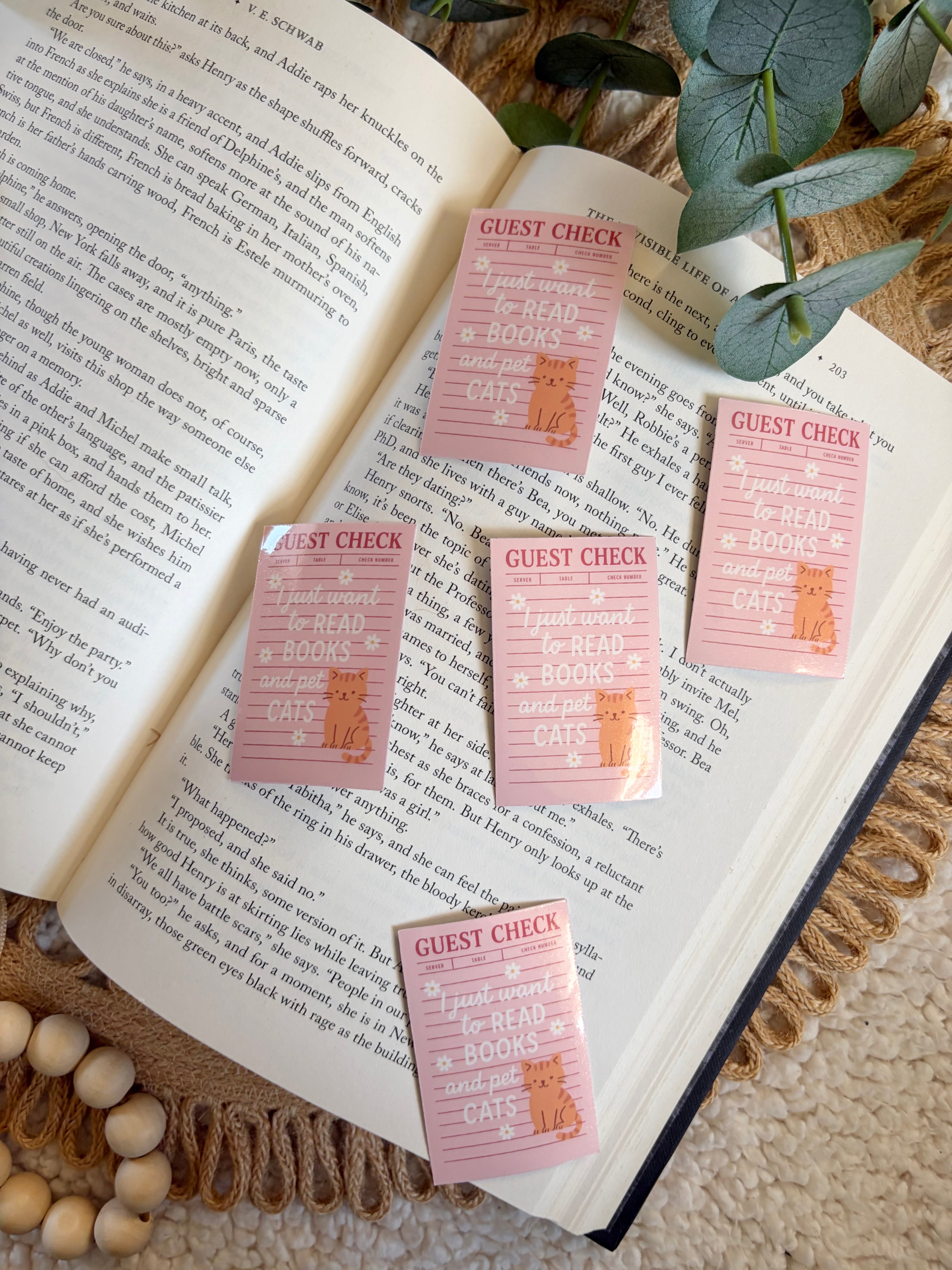 read books & pet cats sticker