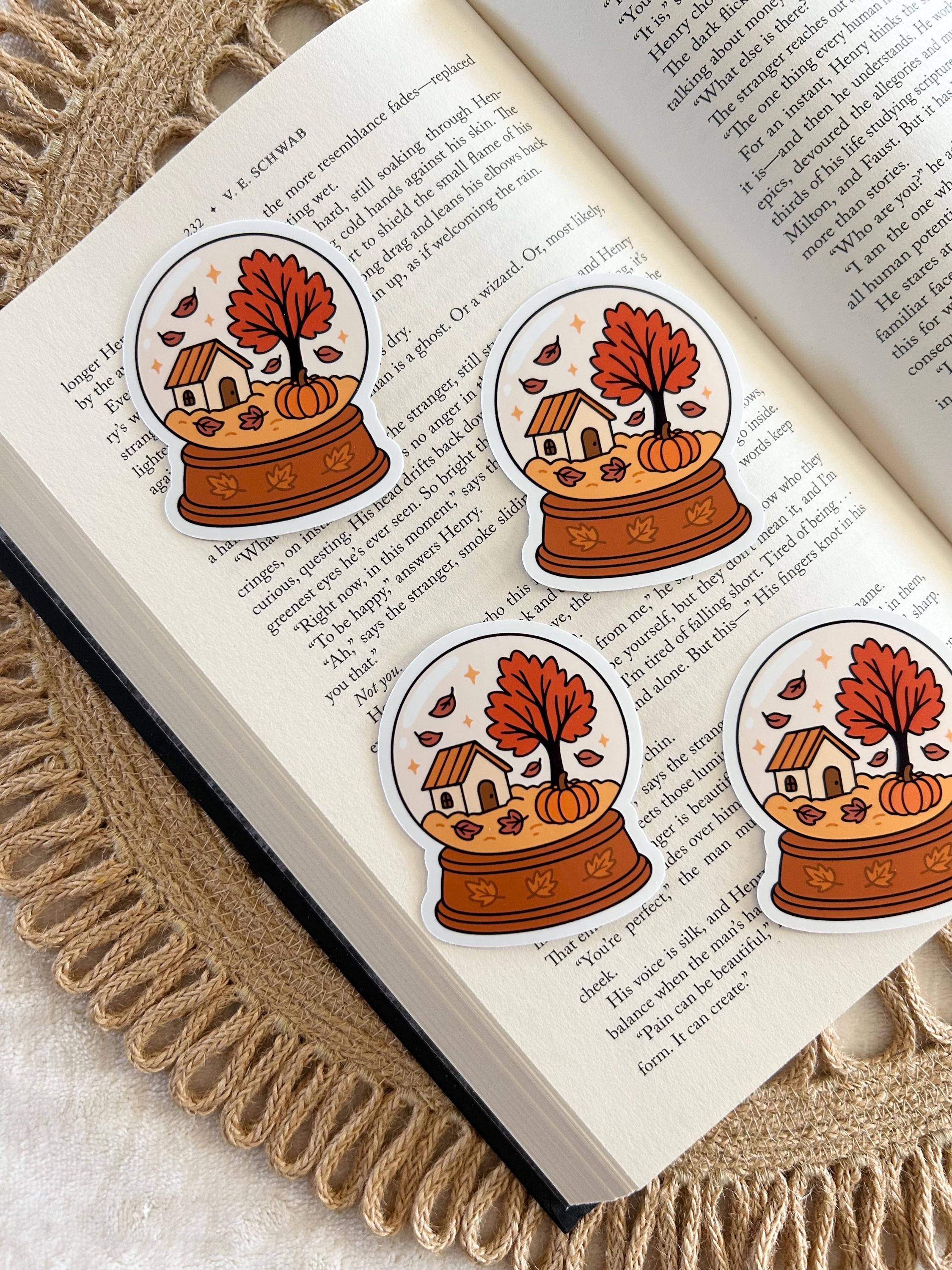 fall snow globe sticker