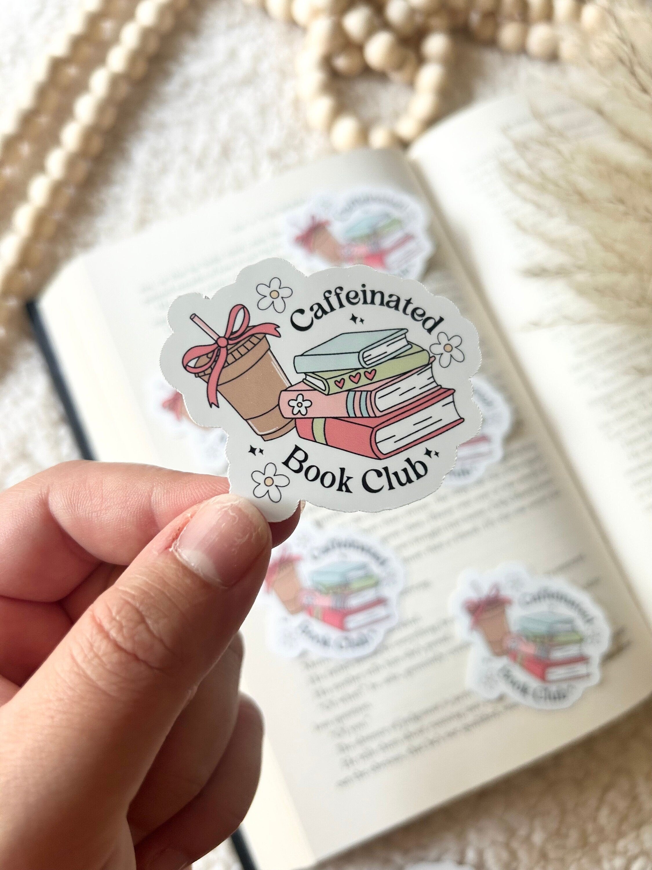 caffeinated book club sticker