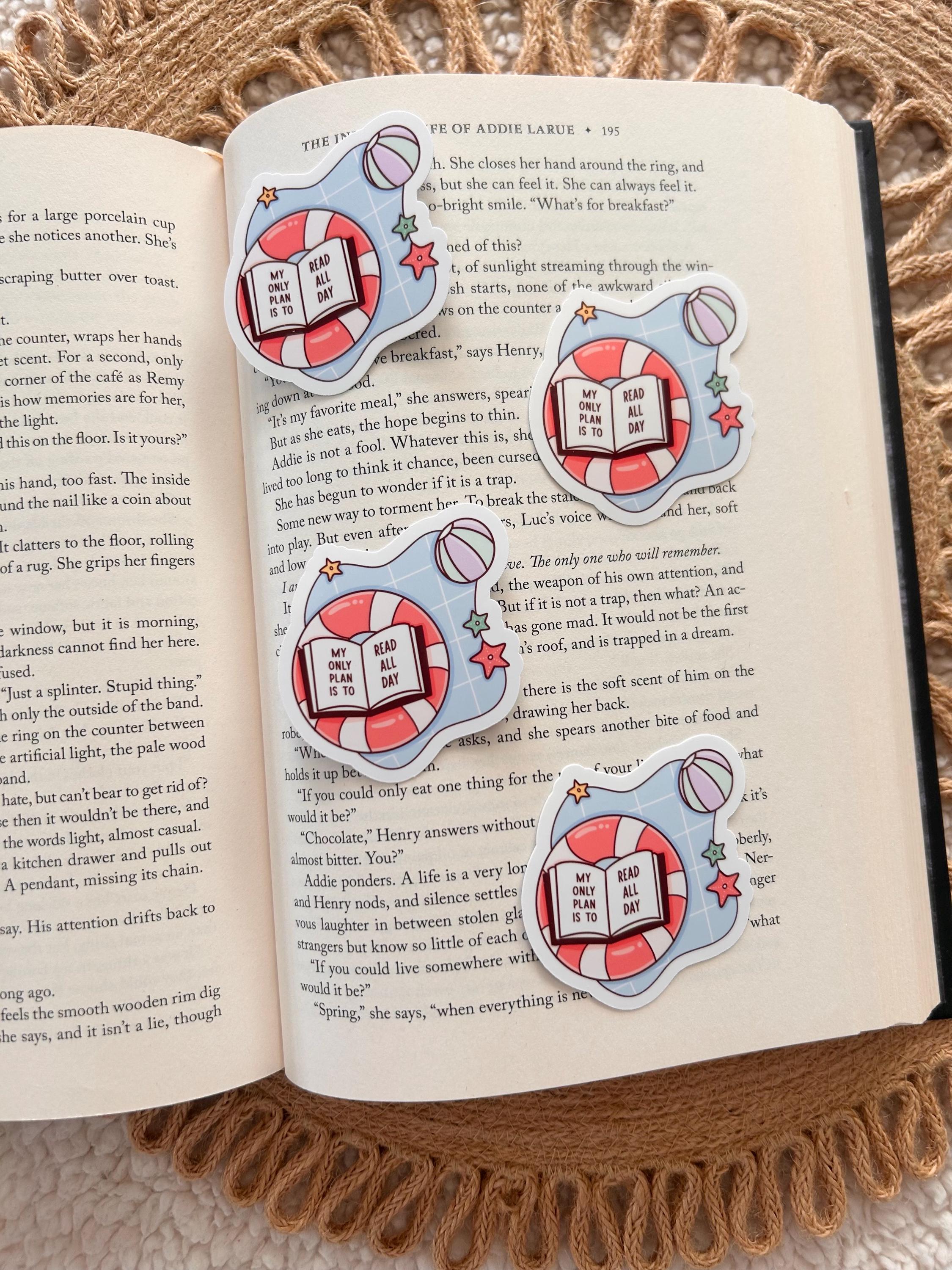 read all day by the pool sticker