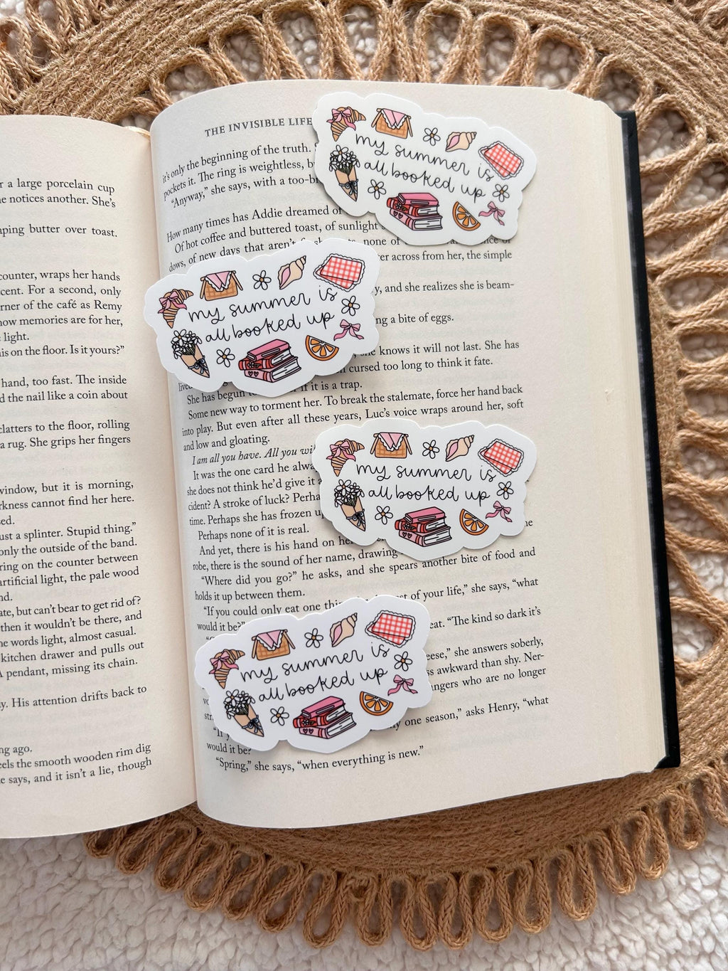 my summer is booked up sticker