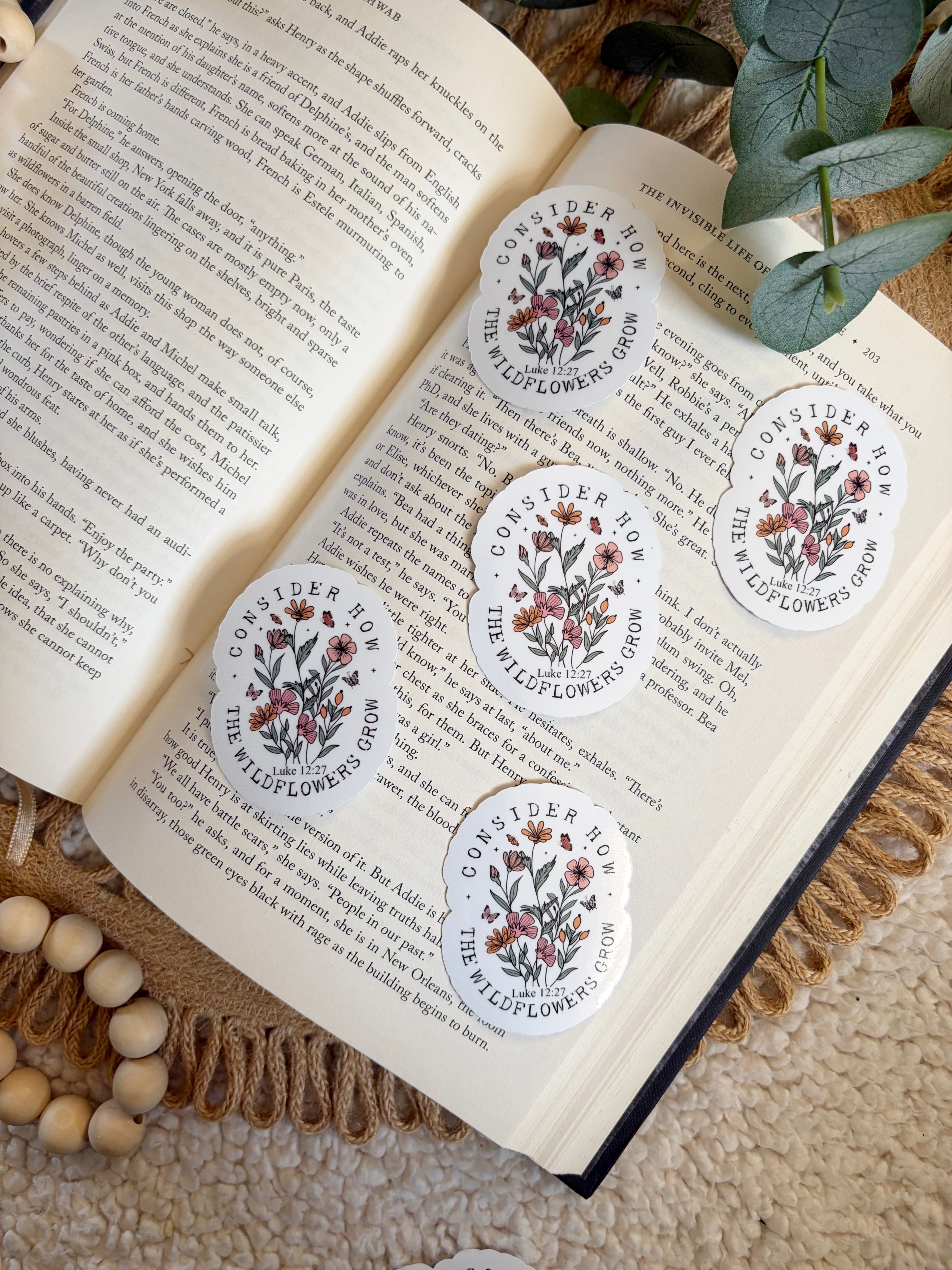 consider the wildflowers sticker