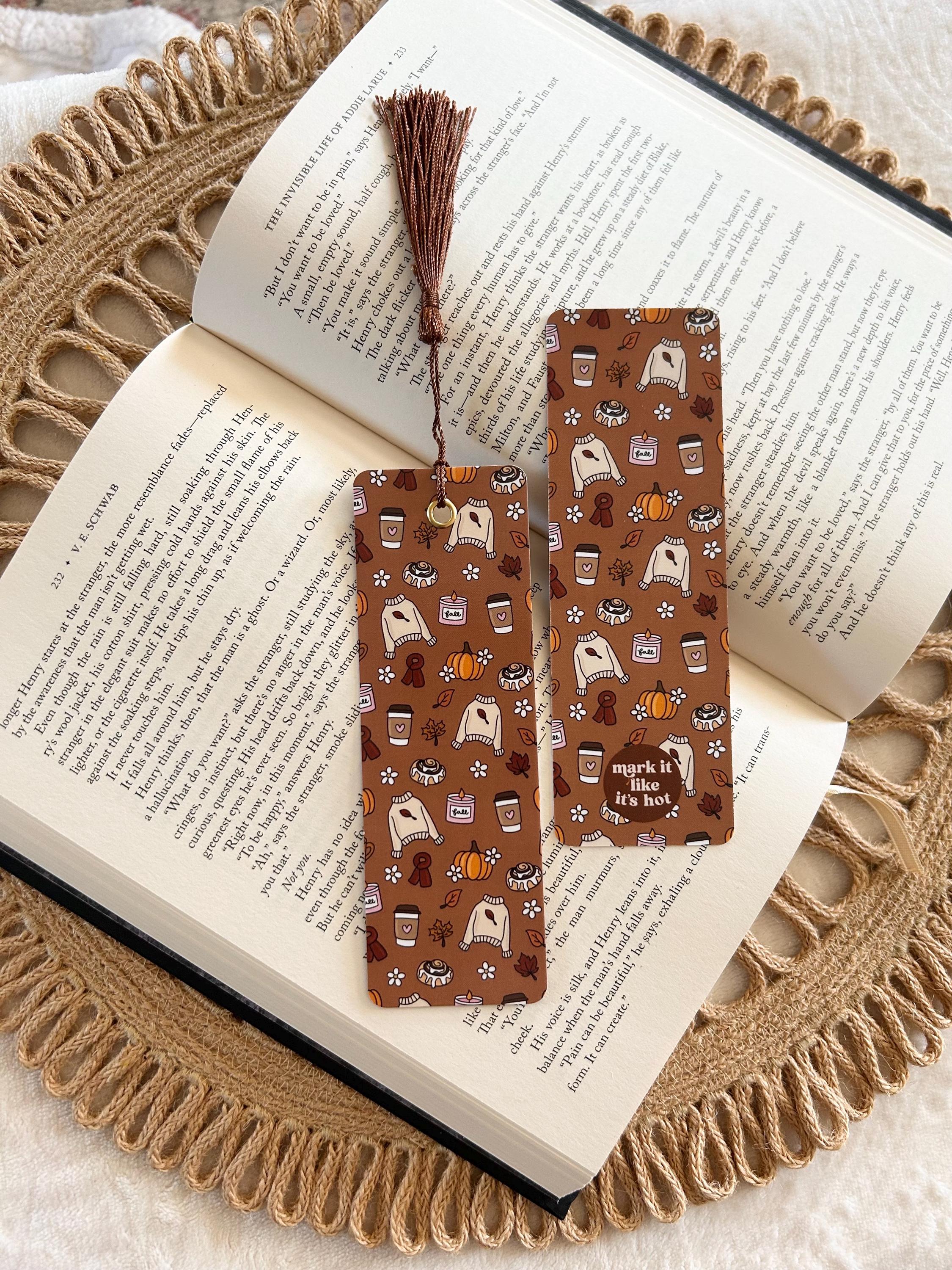 fall girl bookmark