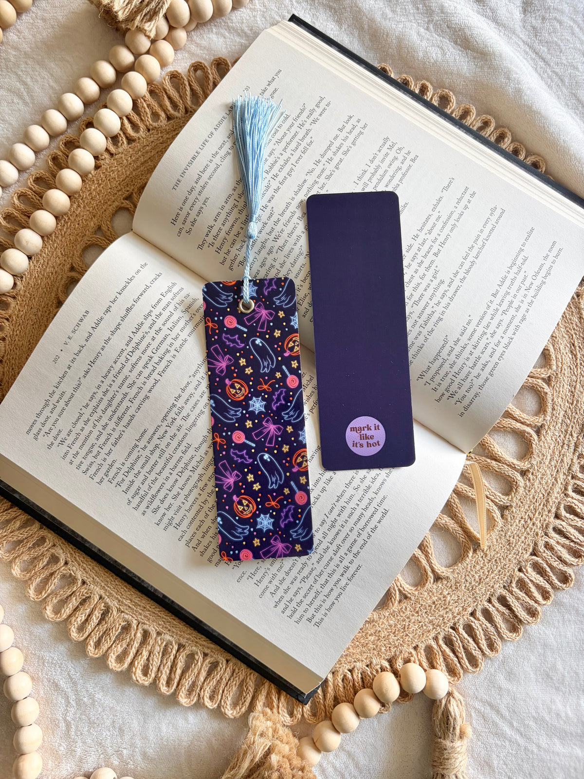 neon halloween bookmark