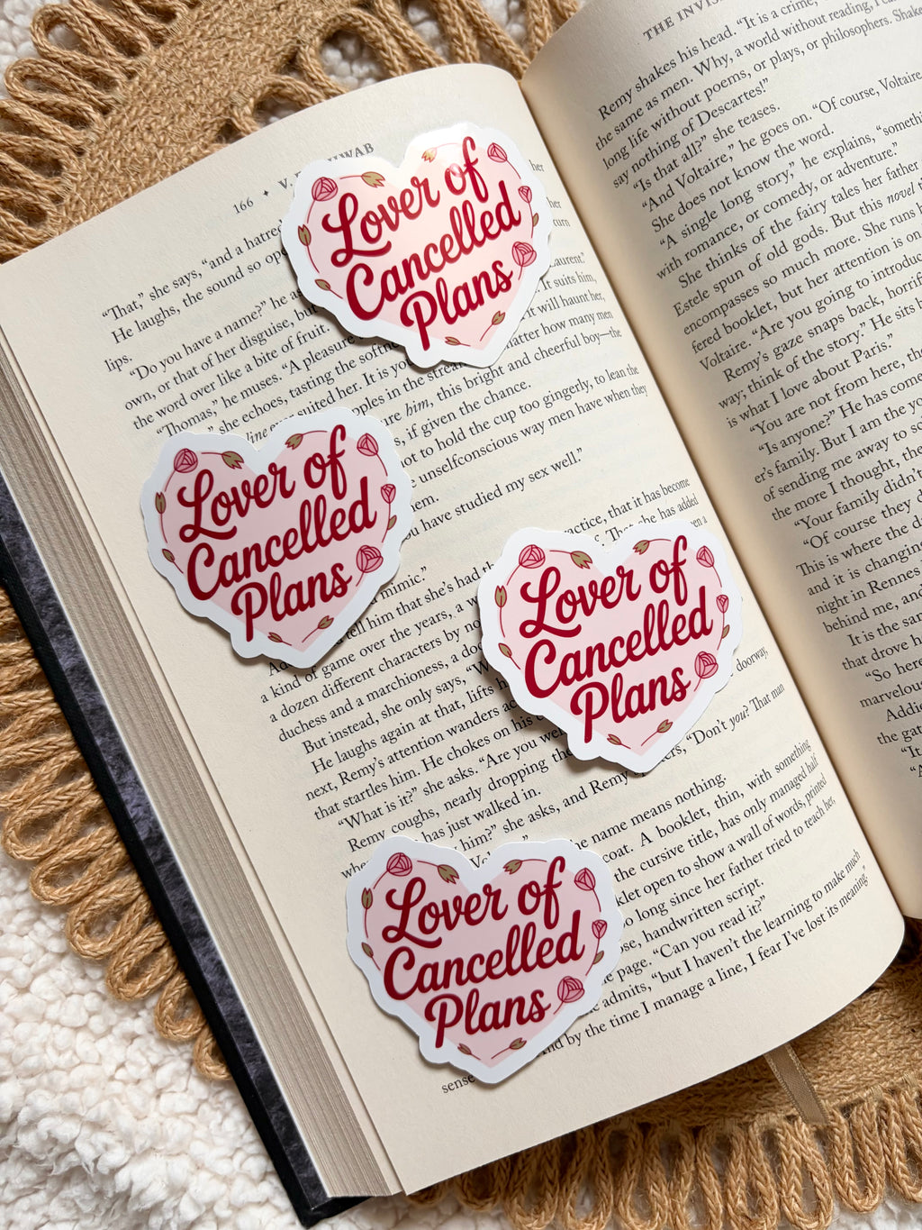 lover of cancelled plans sticker
